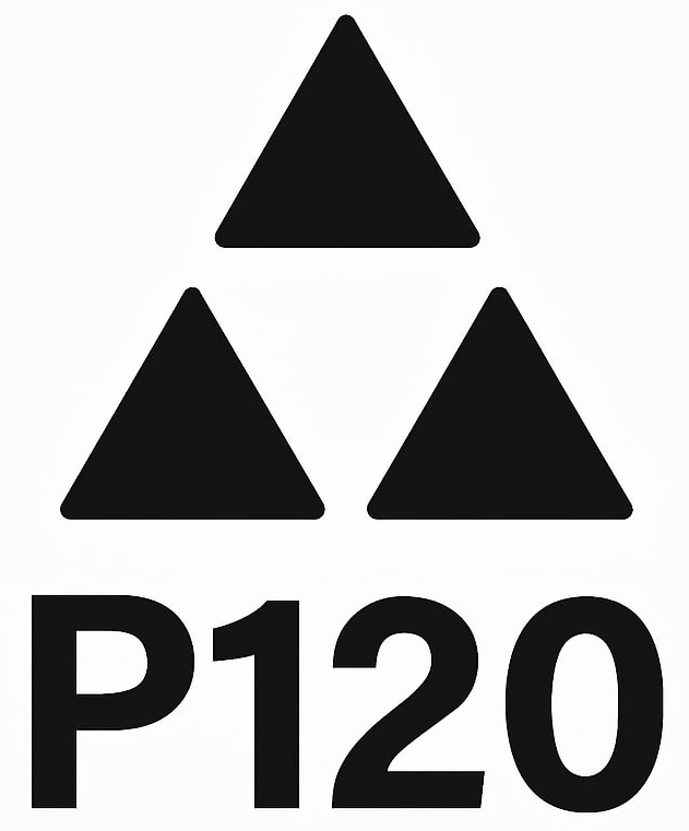 FLEX 100x150 SV-P120 VE25 Xtreme, Univerzální brusný papír Delta brusky 25ks - energetický štítek