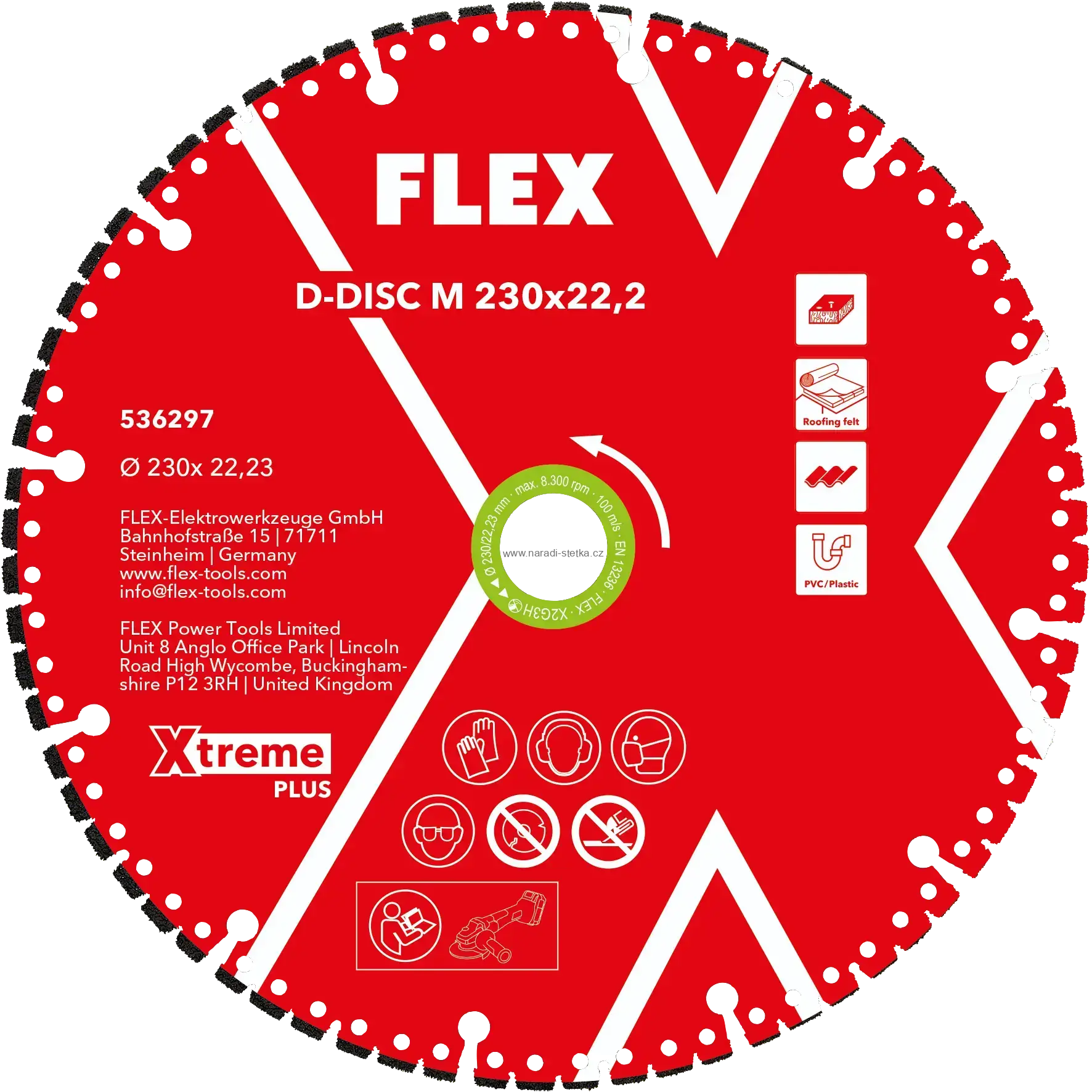 FLEX Multicut Xtreme Plus 230 mm – diamantový řezací kotouč na více materiálů