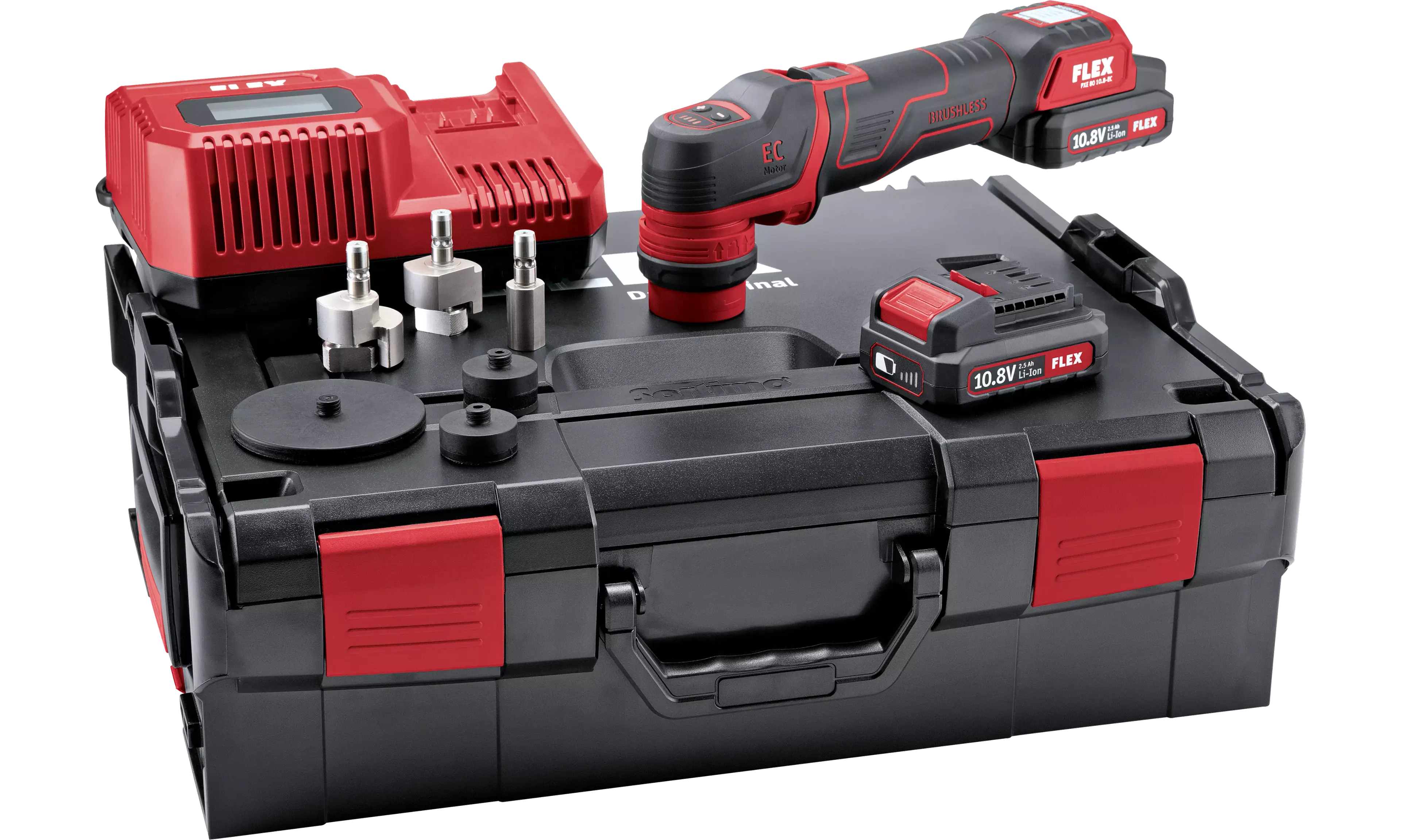 FLEX PXE 80 10.8-EC/2.5 Set Chytrá aku-leštička 10,8 V, rotační a excentrická