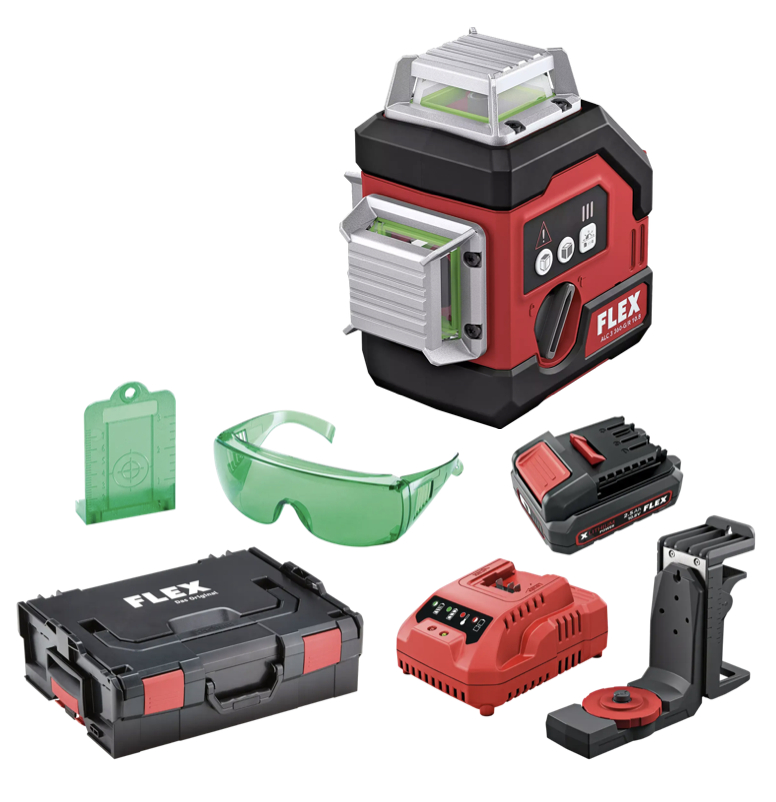 FLEX ALC 3/360-G/R 10.8 Set aku čárový laser 360°
