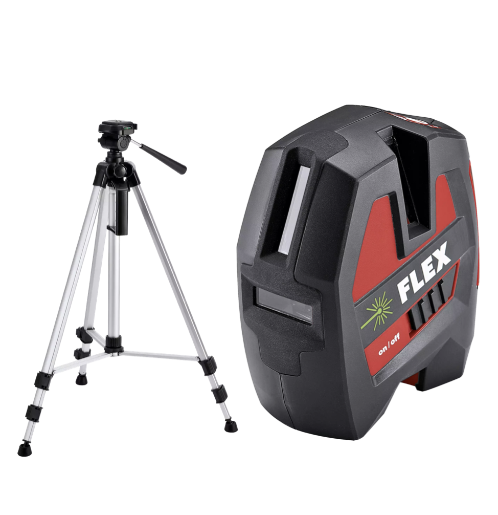 FLEX ALC 3/1-G/R křížový čárový laser + LKS 65-170 F 1/4 stativ