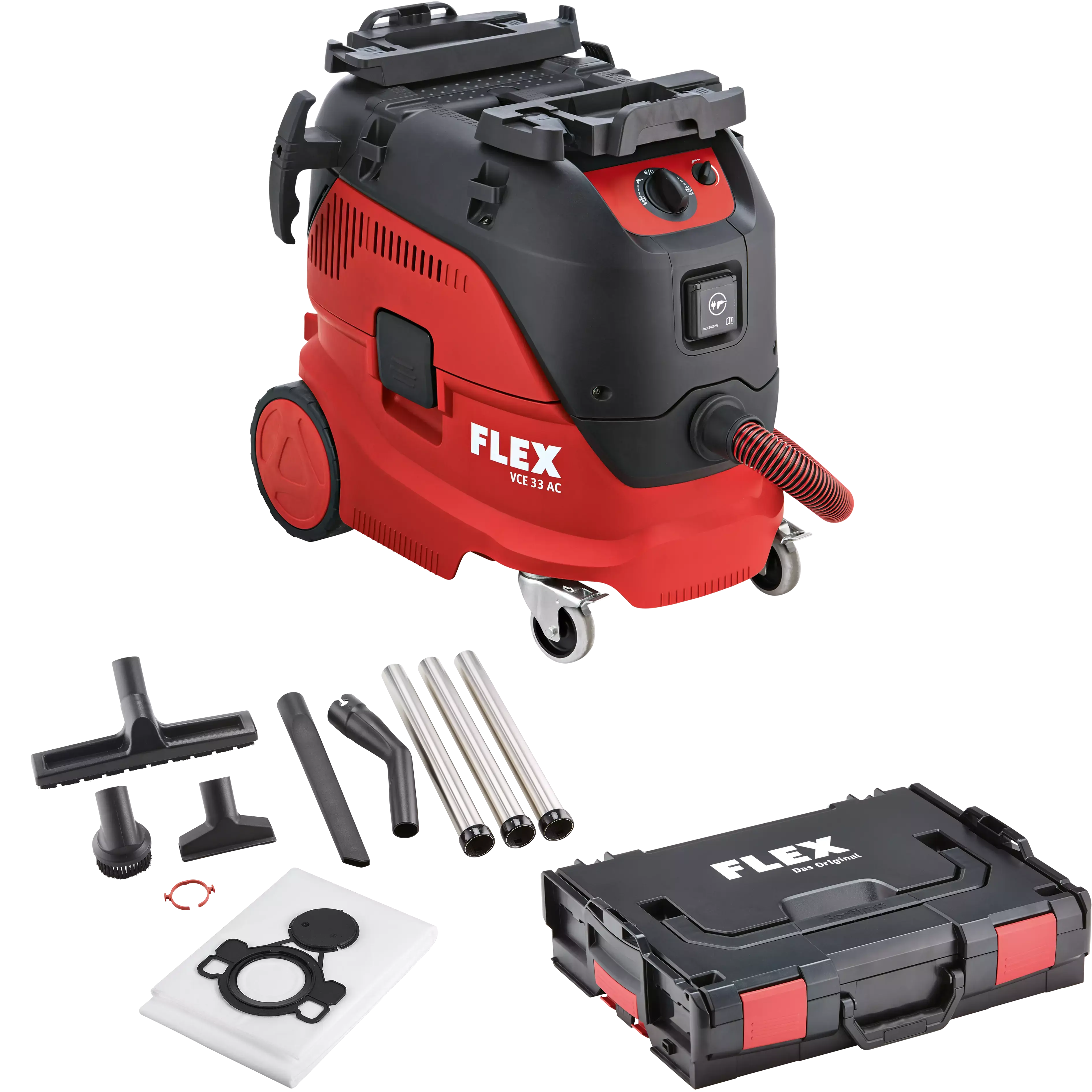 FLEX VCE 33 L AC-Set + filtrační sáčky, Bezpečnostní vysavač s automatickým čištěním filtru, 30 l, třída L