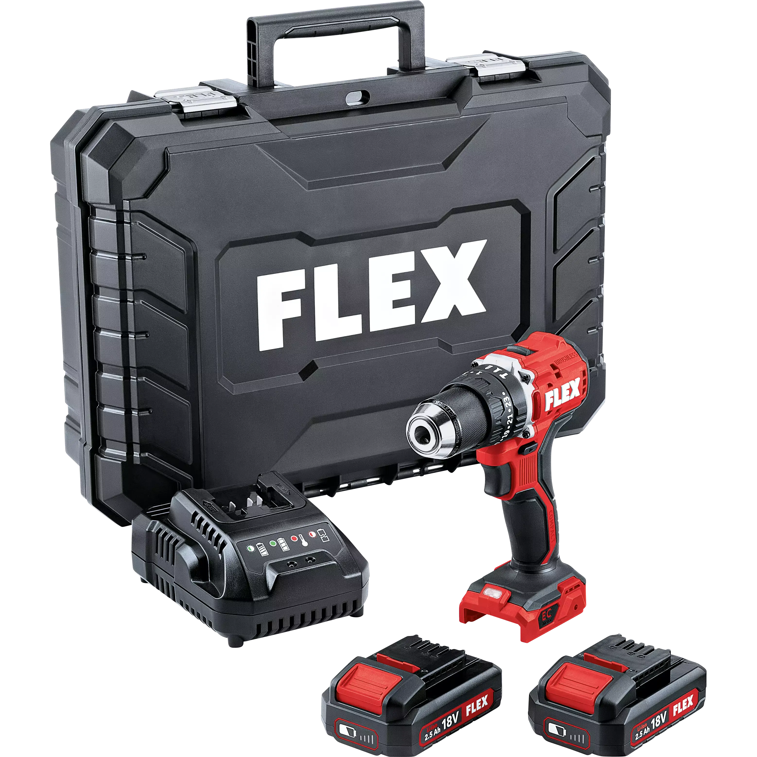 FLEX PD 2G 18.0-EC LD/2.5 Set, Kompaktní aku vrtací šroubovák 18,0 V