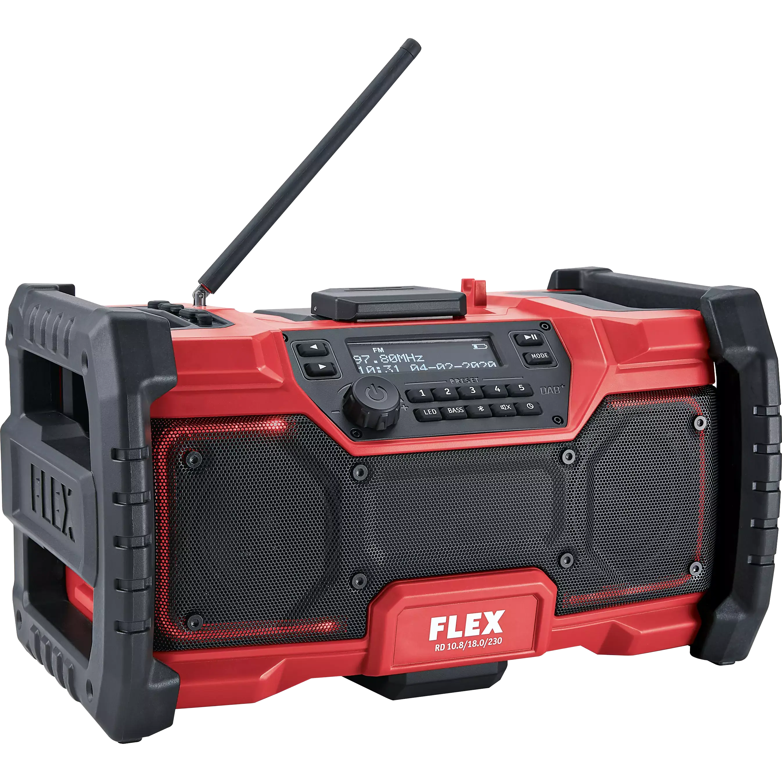 FLEX RD 12/18.0/230, Digitální aku stavební rádio 12 / 18,0 V