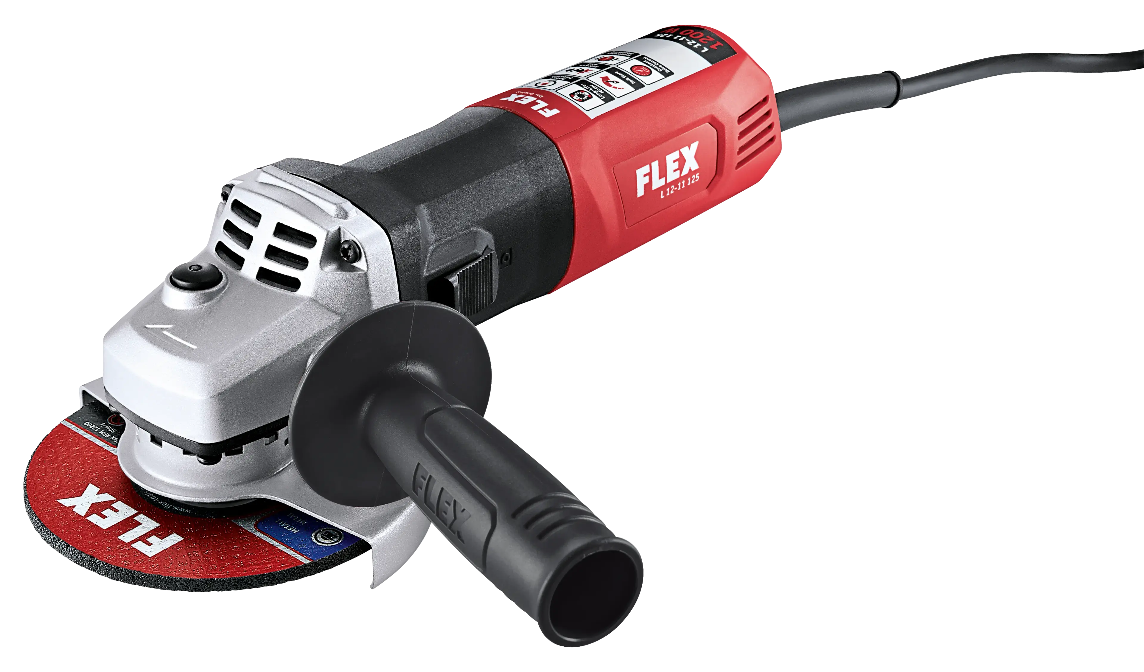 FLEX L 12-11 125, Úhlová bruska 1200 Wattů, univerzálně použitelná, 125 mm