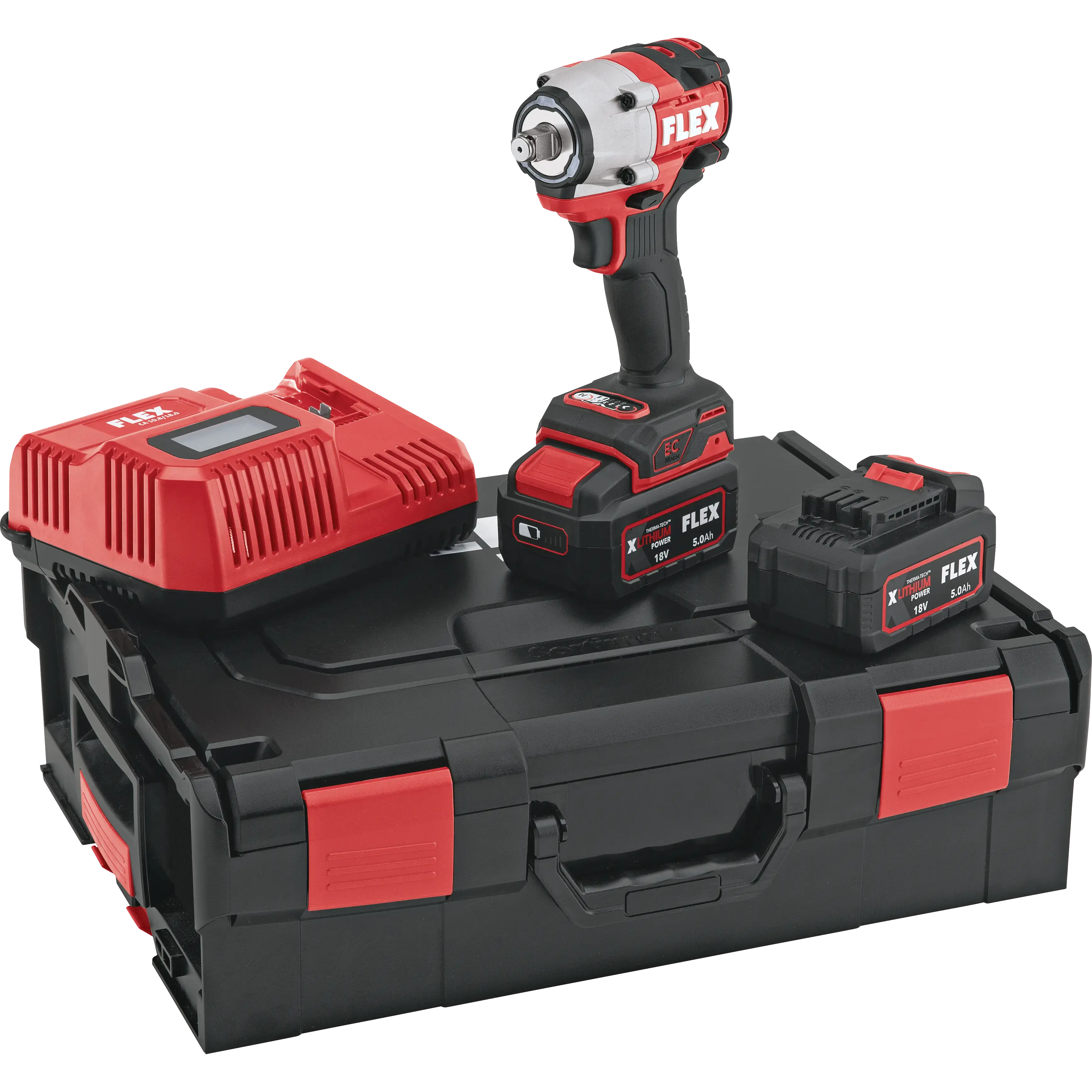 FLEX IW 1/2" 400 18.0-EC 5.0/Set, Kompaktní aku rázový utahovák 18 V