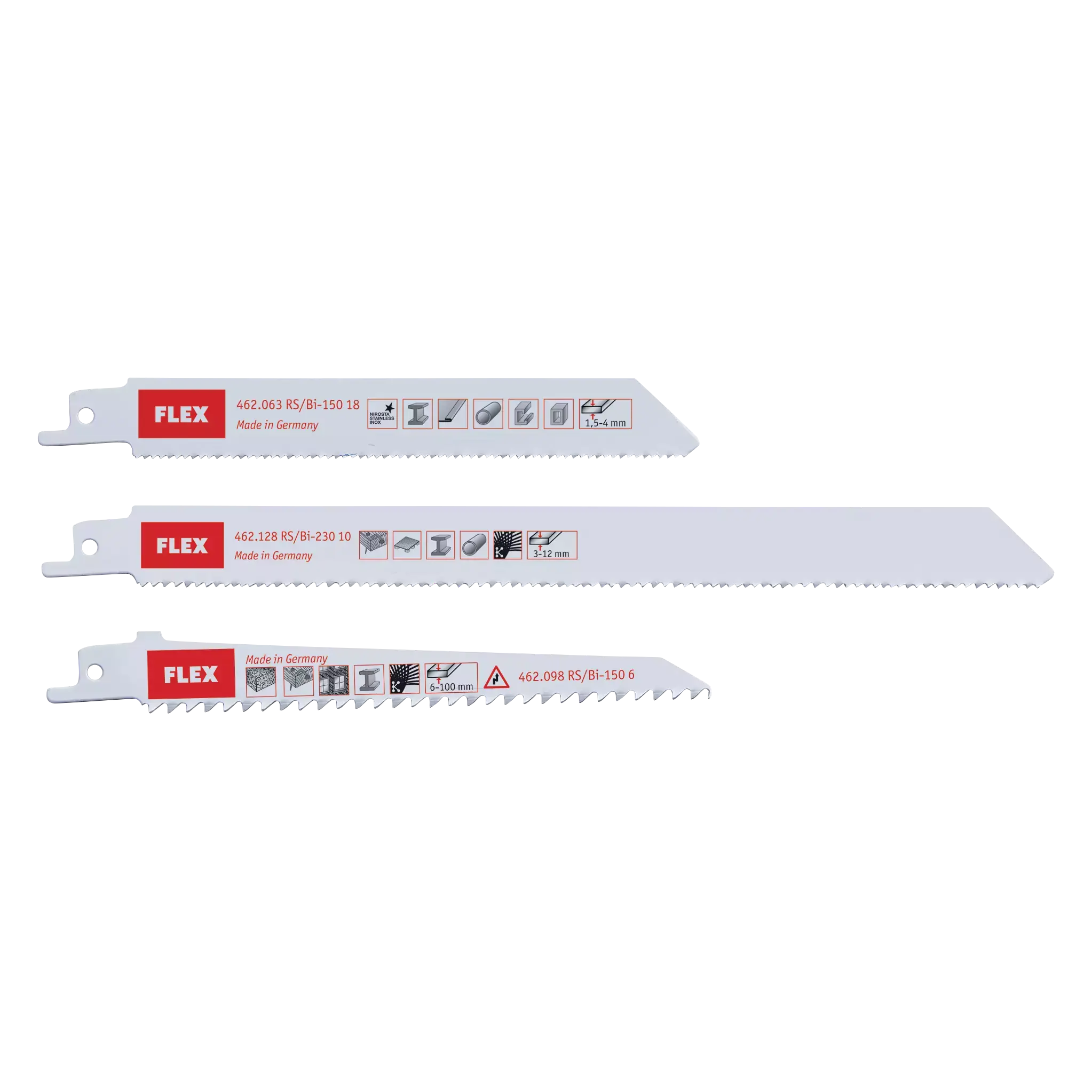 FLEX RS/BI Set VE3 Sada plátků pro šavlové pily na plast/dřevo/kov