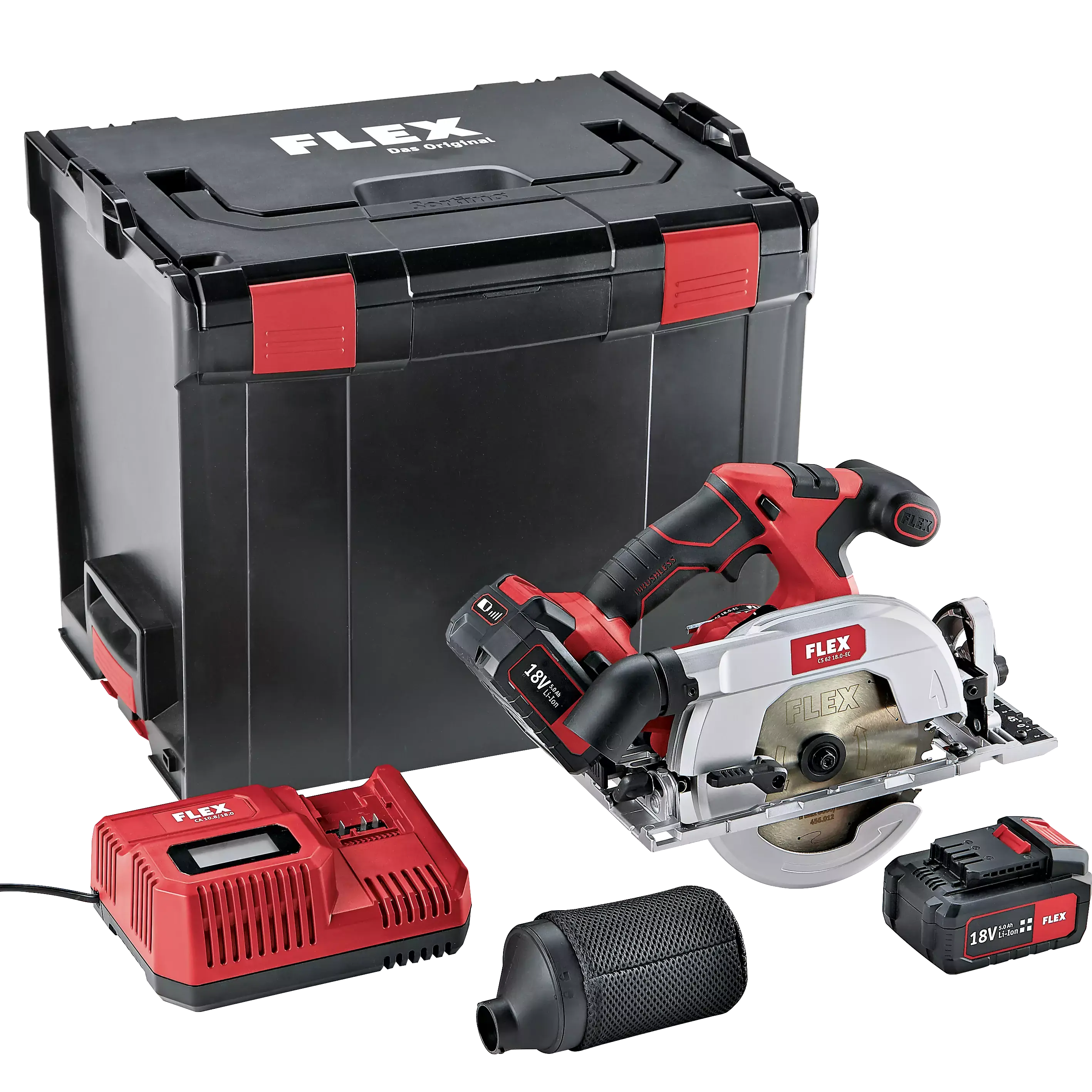 FLEX CS 62 18.0-EC/5.0 Set, Aku okružní pila se zápustným krytem 18,0 V