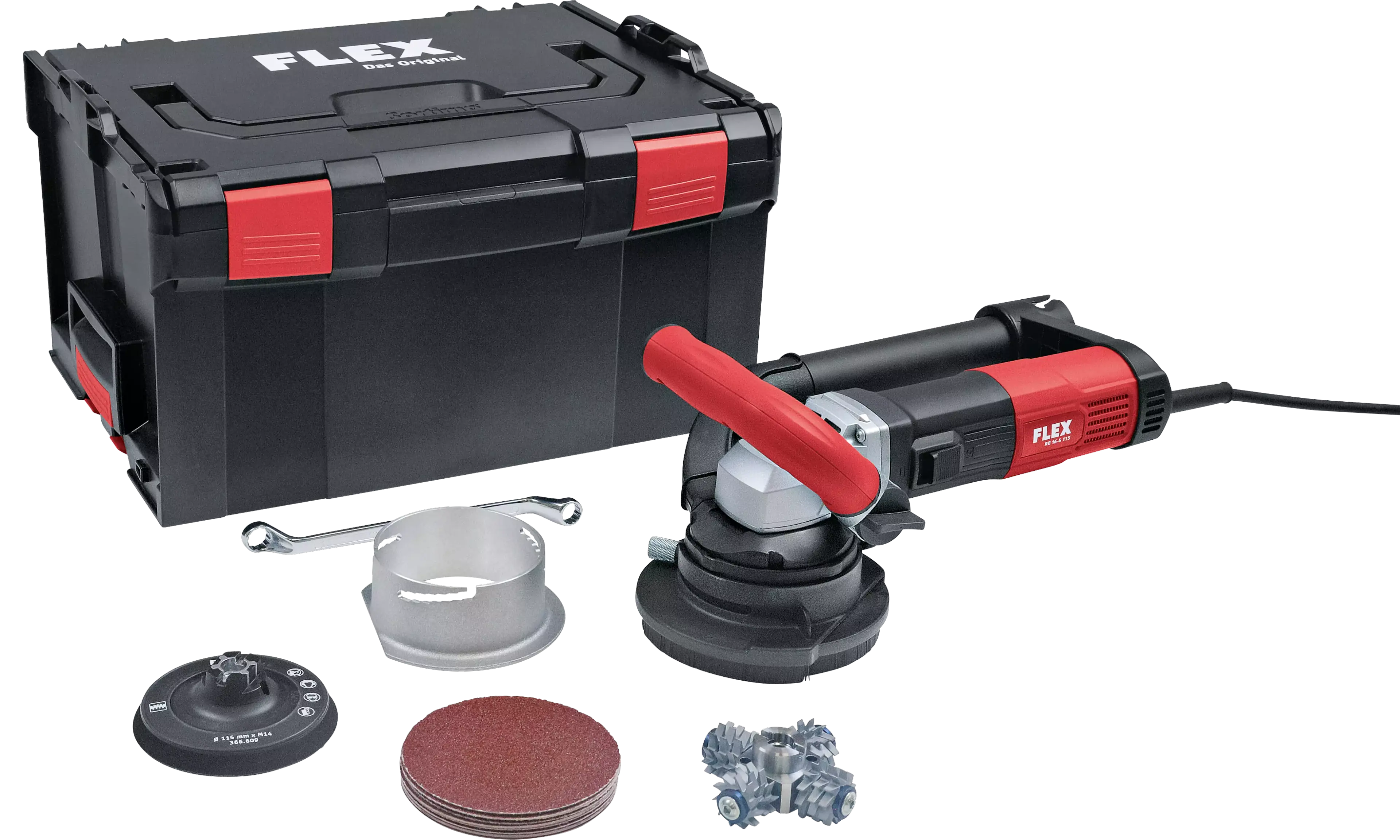 FLEX RE 16-5 115, Kit FK-F, RETECFLEX, univerzální stroj pro renovaci a modernizaci
