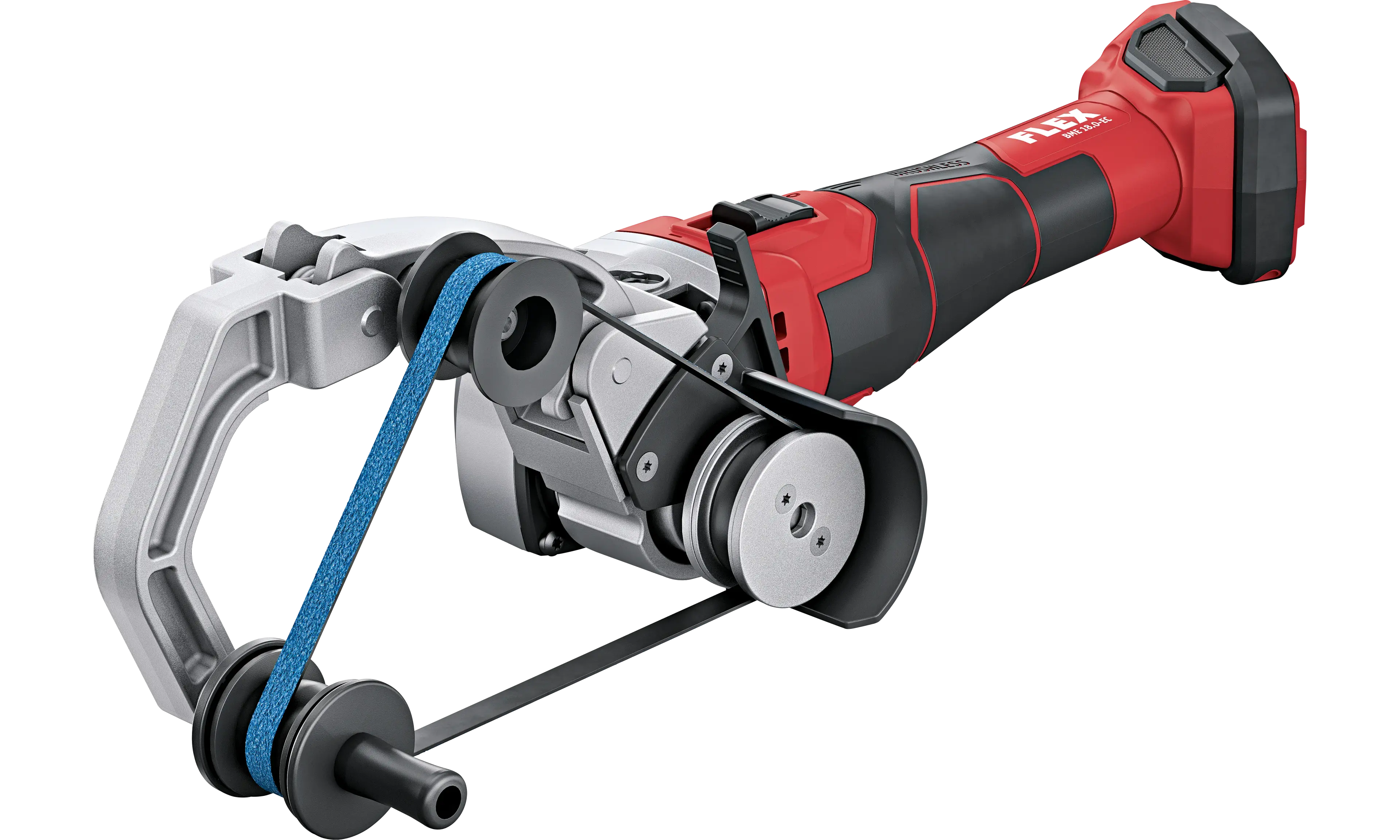 FLEX BRE 50 18-EC C-Set, Akumulátorová pásová bruska na trubky TRINOXFLEX 18V