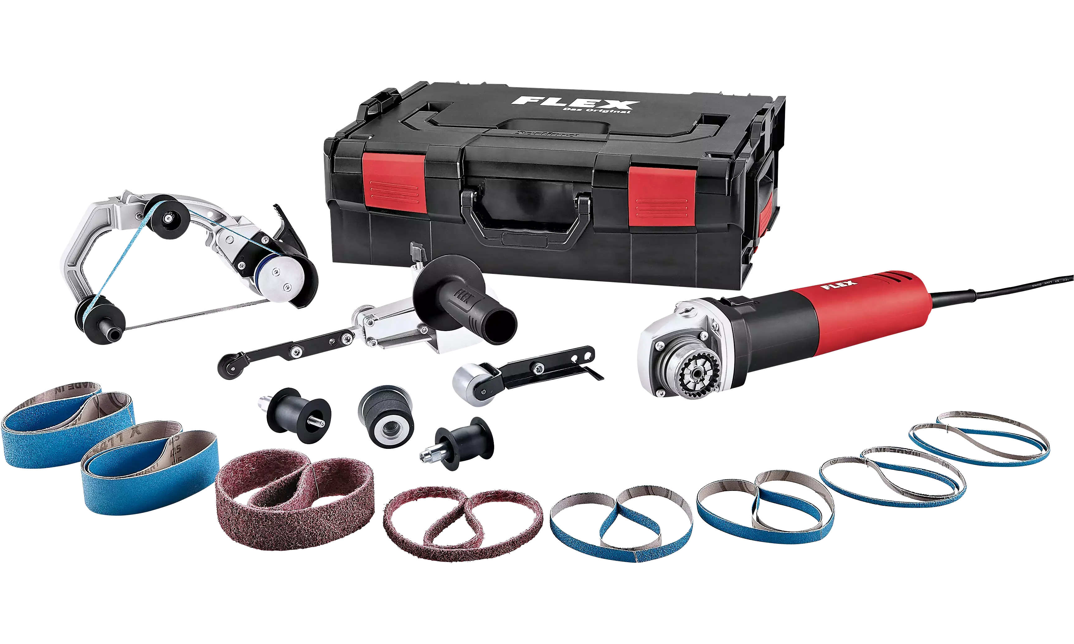 FLEX BRE 8-4 INOX Set, Pásová bruska na trubky a pásový pilník TRINOXFLEX v sadě