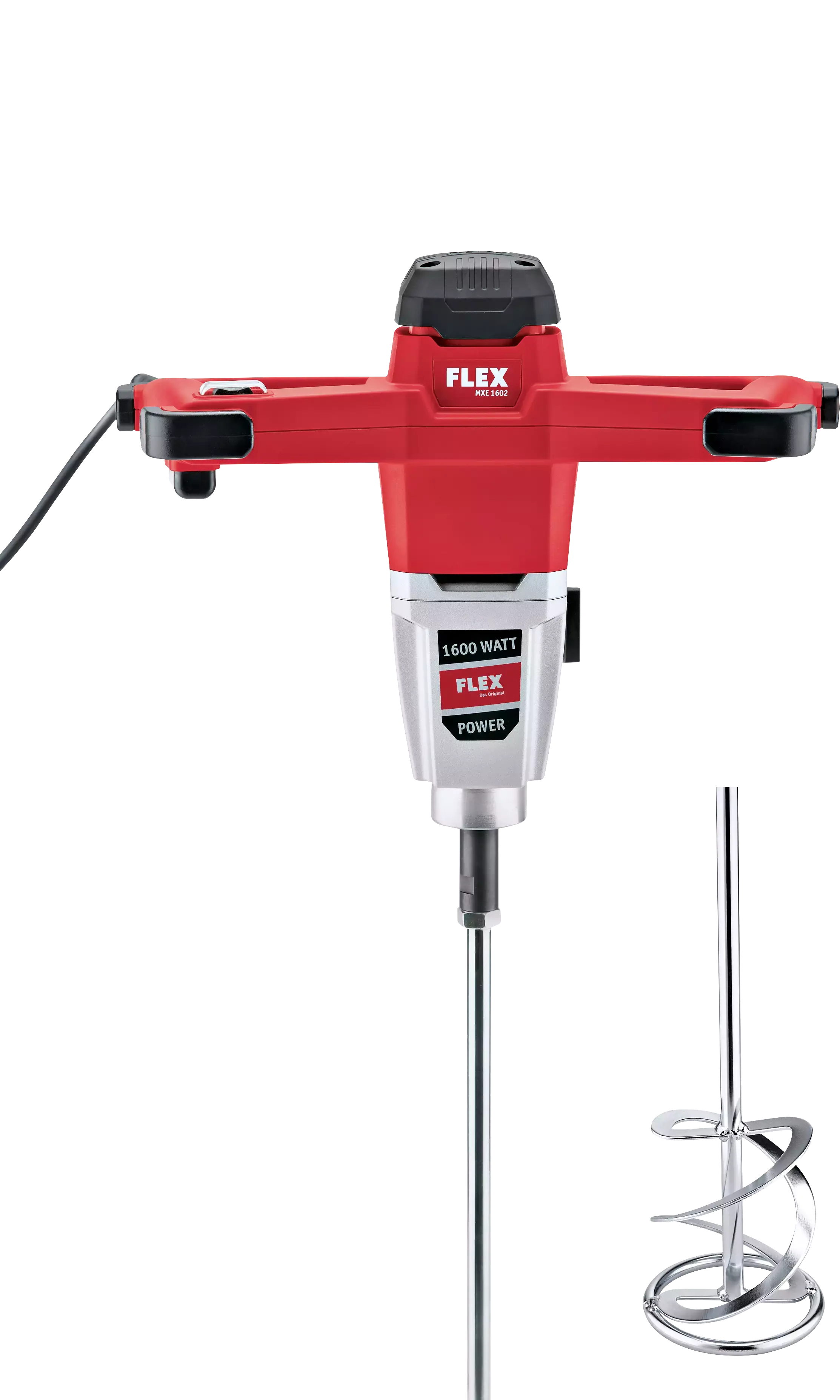 FLEX MXE 1602 + WR2 160, 1600 Wattů 2-rychlostní míchadlo s 3-stupňovým regulátorem otáček