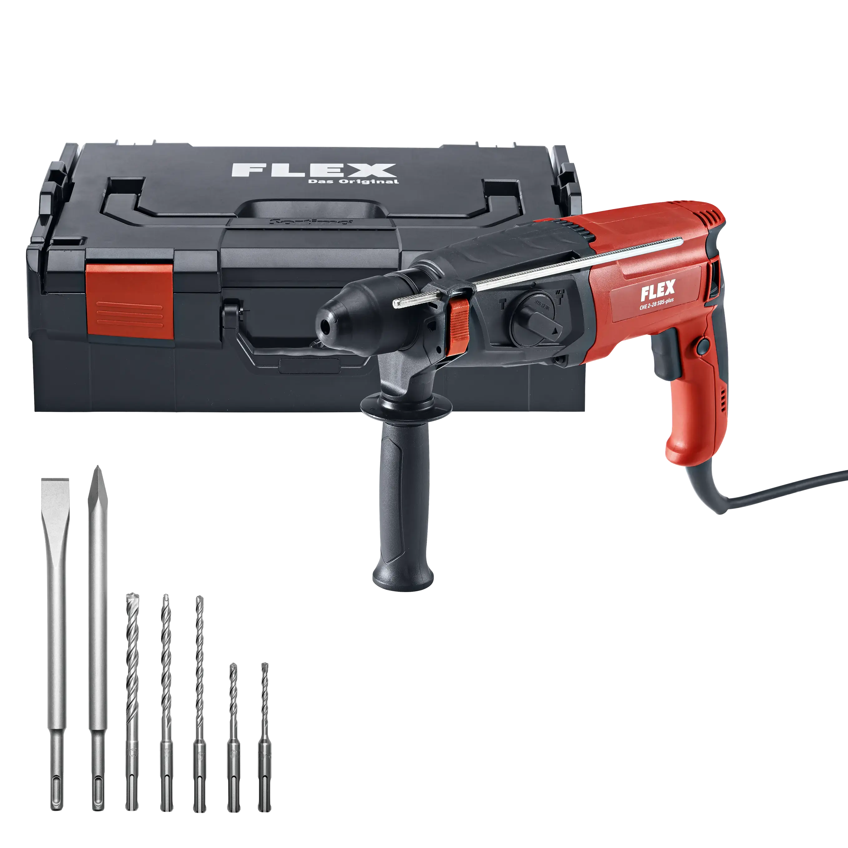 FLEX CHE 2-28 SDS-plus vrtací kladivo 2,5 kg + sada sekáčů/vrtáků