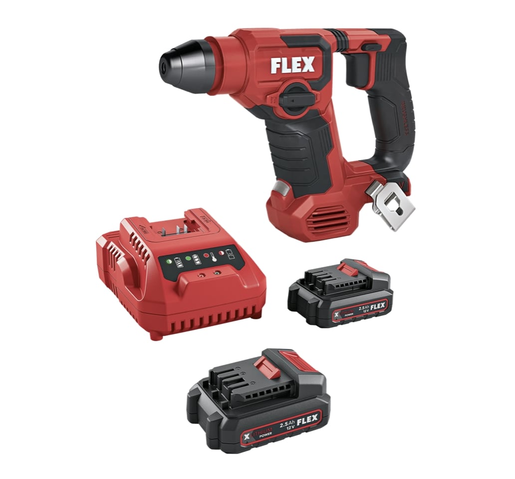 FLEX FHE 1-16 12-EC/2.5 Set, Kompaktní a výkonná akumulátorová vrtačka s příklepem 12 V