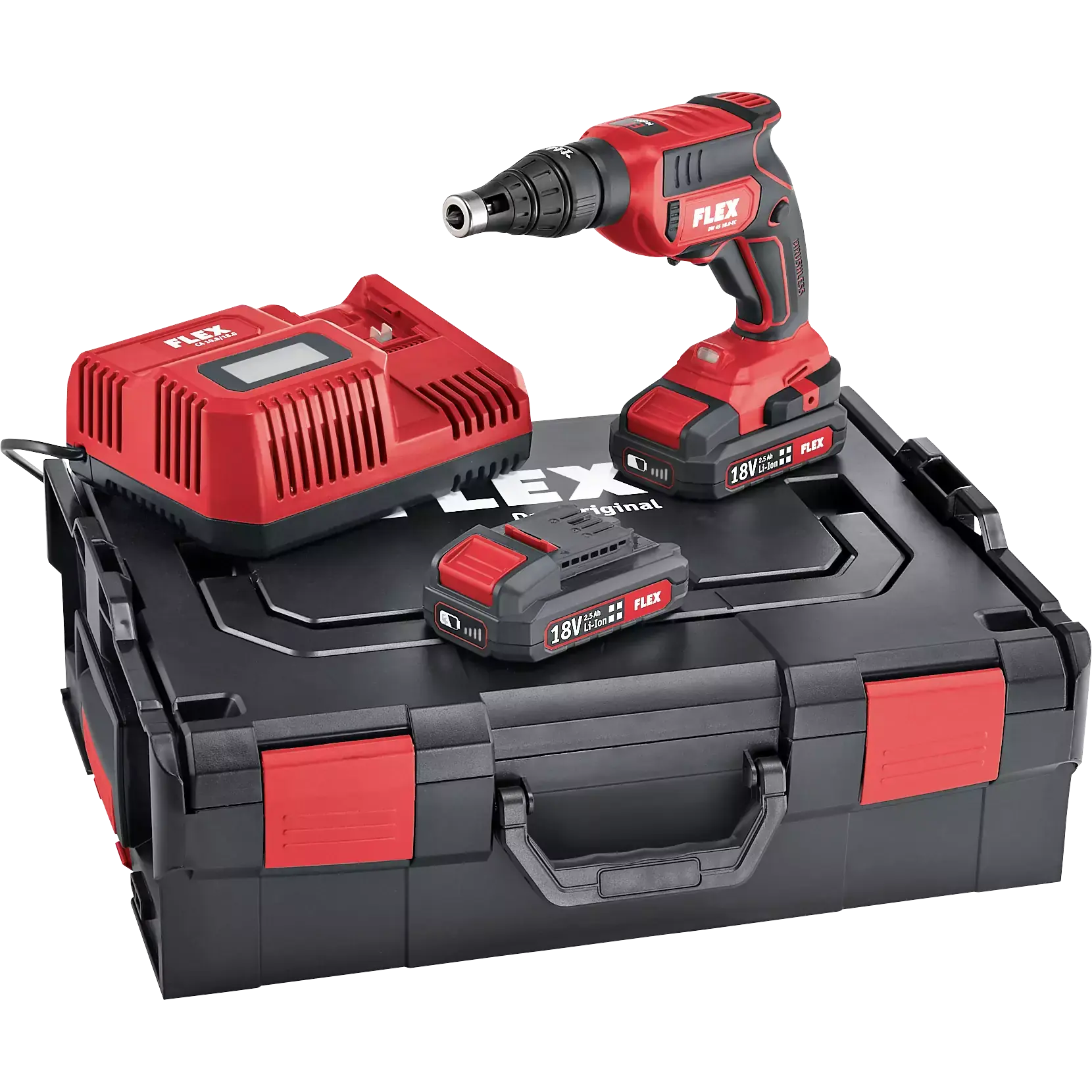 FLEX DW 45 18.0-EC/2.5 Set, Aku šroubovák na sádrokarton 18,0 V