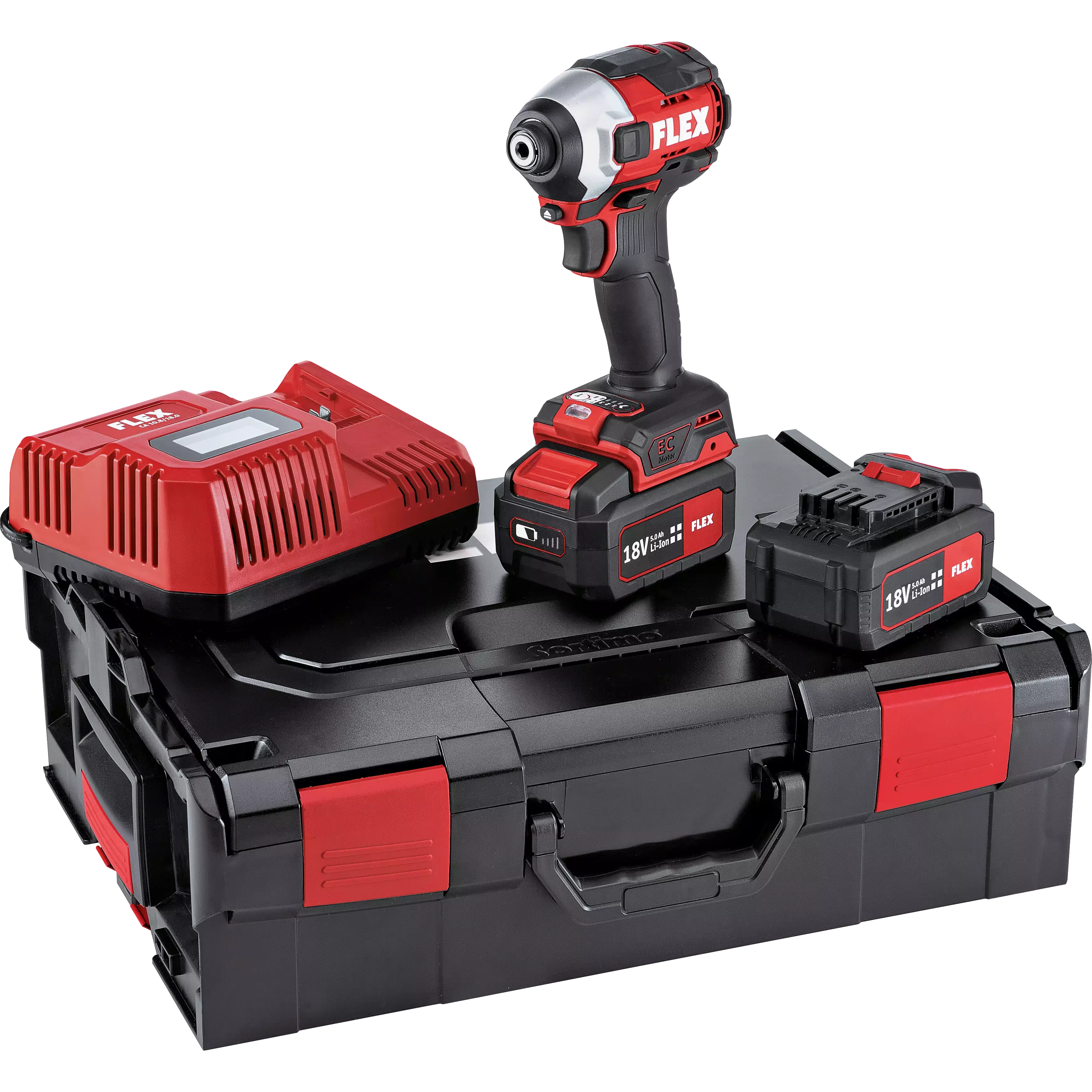 FLEX ID 1/4" 18.0-EC HD/5.0 Set, Aku rázový utahovák 18,0 V s funkcí vyhození bitu