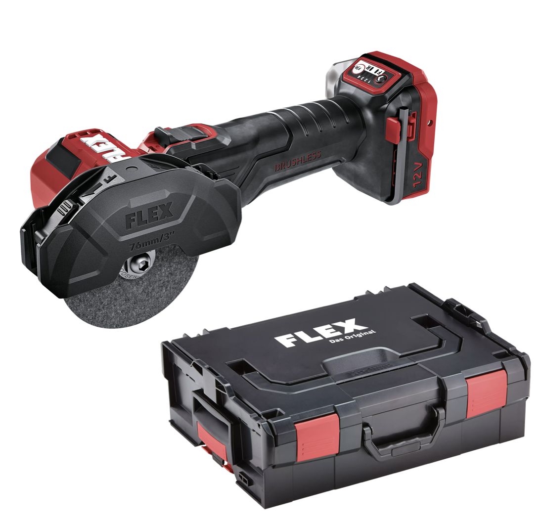 FLEX LBE 76 12-EC, Aku úhlová minibruska 76 mm, 12 V