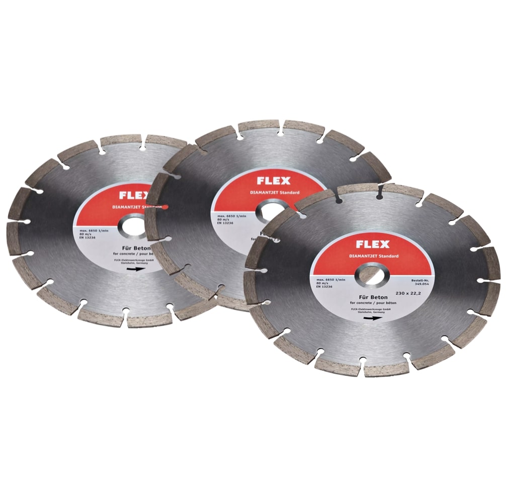 FLEX D-TCS S 230x22,2 Diamantjet - diamantový řezací kotouč na beton 3ks AKCE