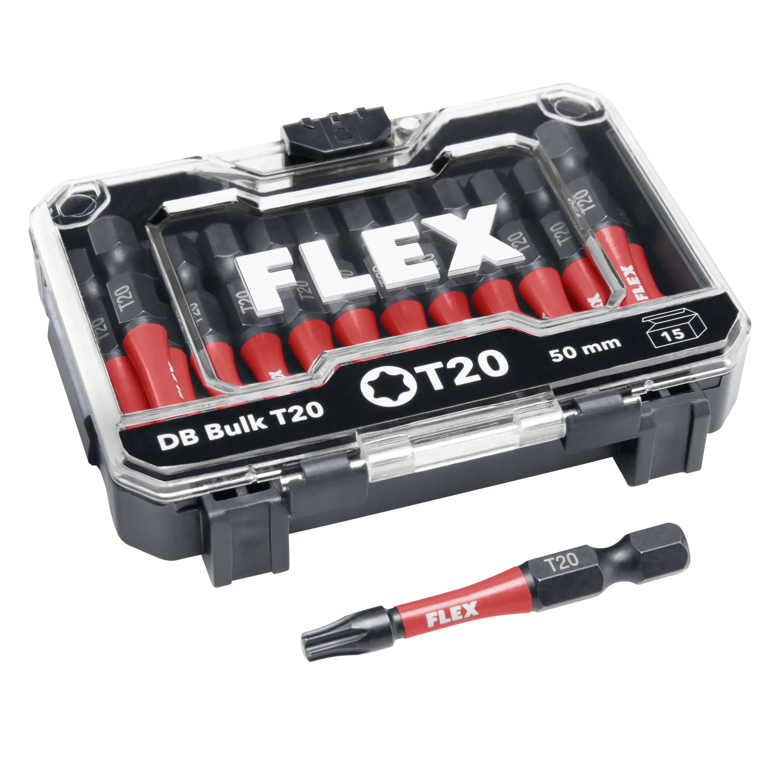 FLEX DB Bulk T20-50mm VE15, Sada bitů 15ks
