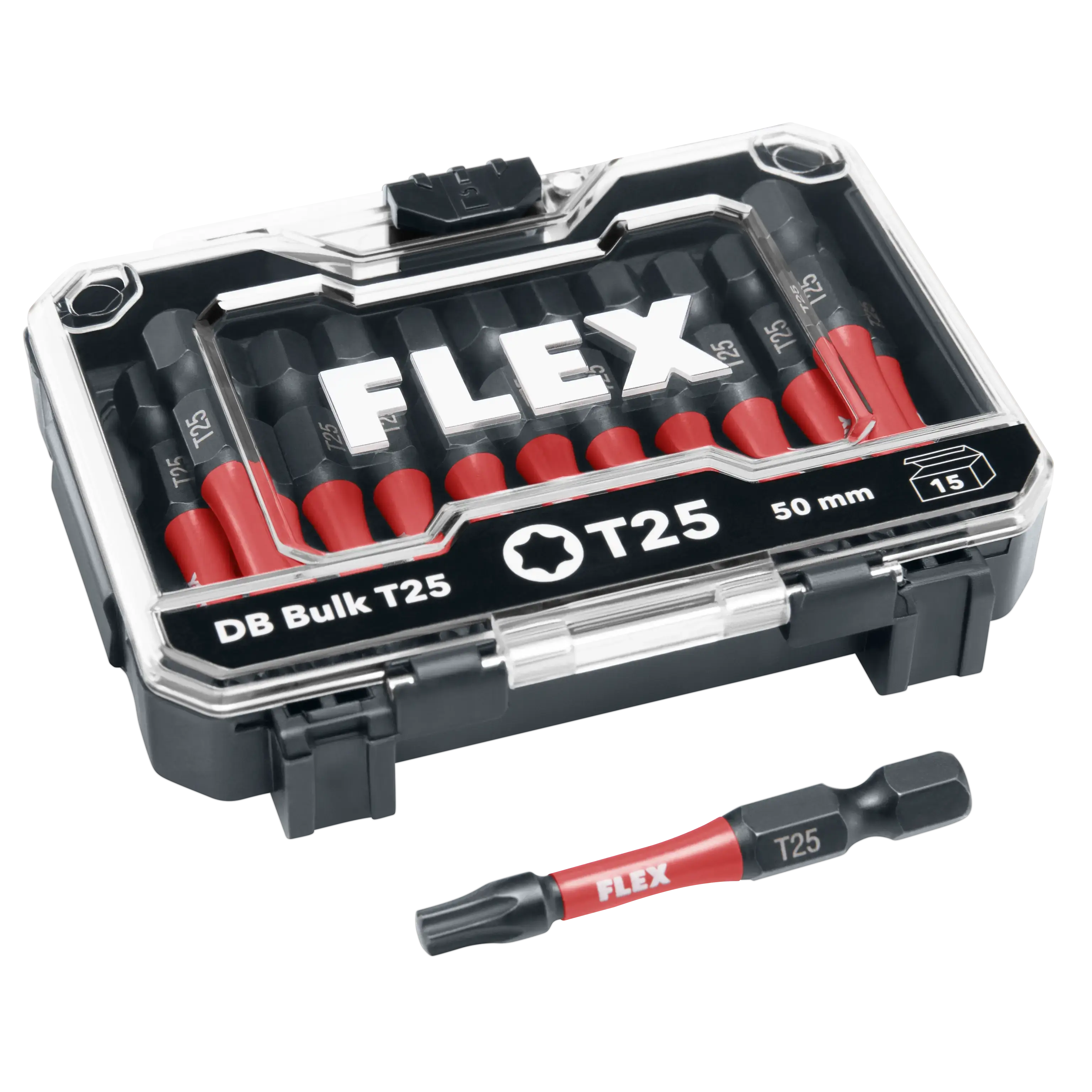 FLEX DB Bulk T25-50mm VE15, Sada bitů 15ks