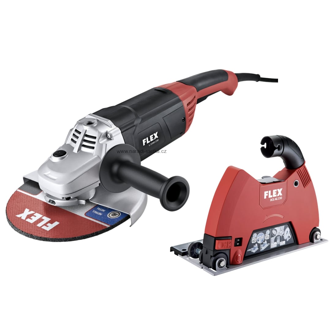 FLEX Úhlová bruska 2200 W L 2200 230 + odsávací kryt DCG AG 230