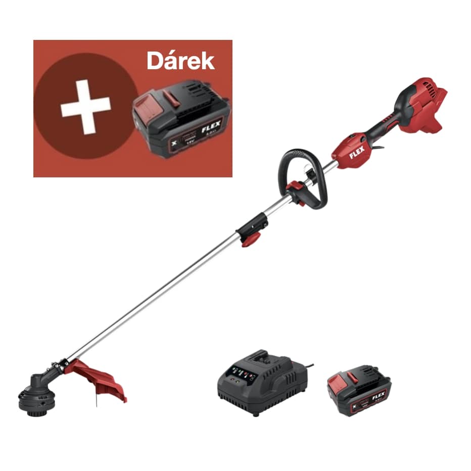 FLEX GLT 35 18-EC + AP 18/5.0 + CA 18.0-LD, Akumulátorová strunová sekačka 18 V