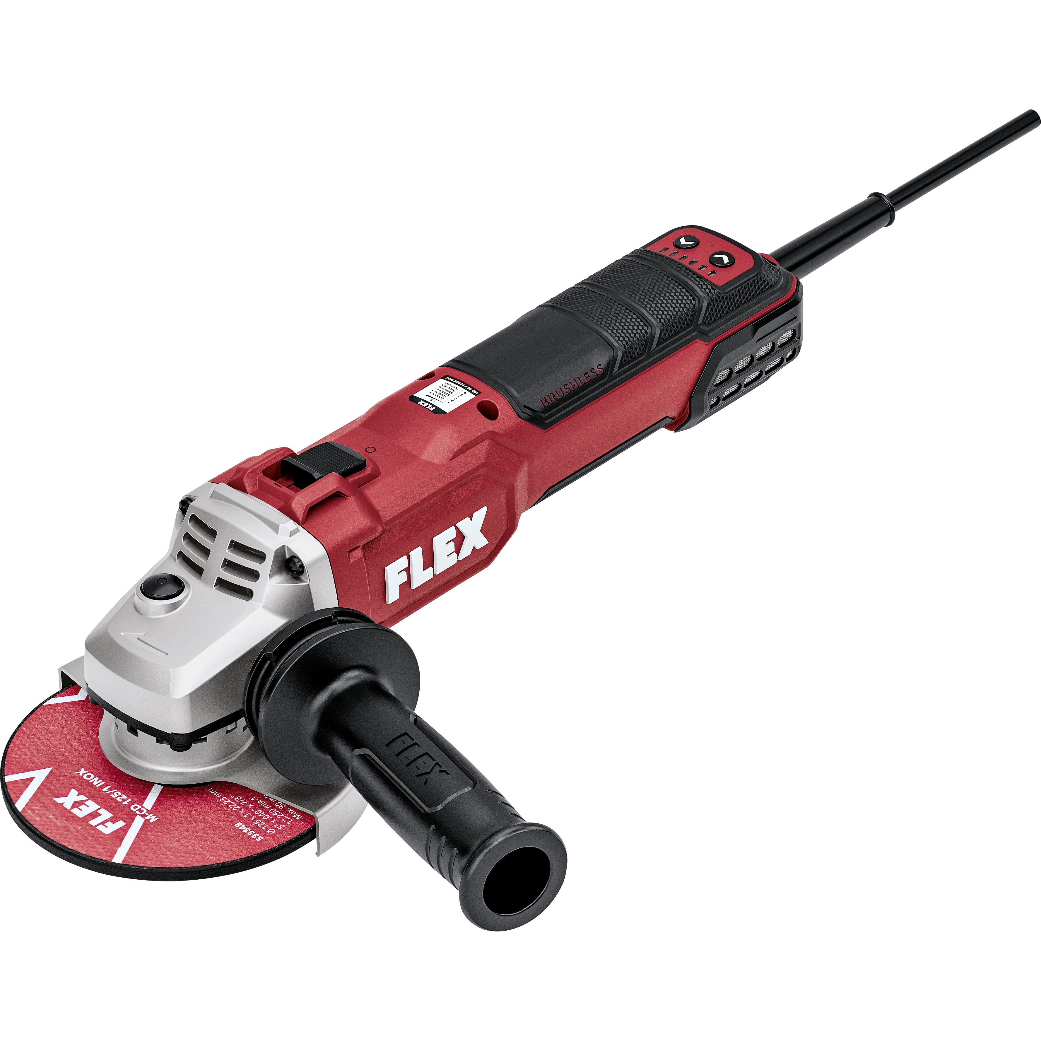 FLEX LBE 20-8 125-EC INOX Úhlová bruska 2000 W s regulací otáček pro ušlechtilou ocel a legované oceli s bezuhlíkovým motorem 125 mm