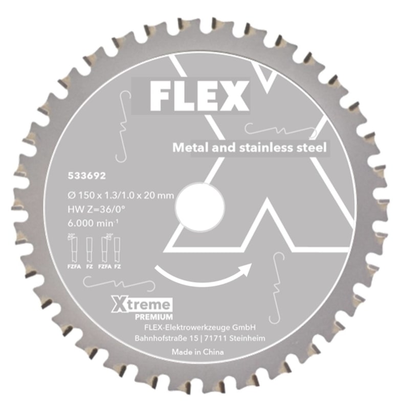 FLEX D150x1.3/1.0x20 HW, pilový kotouč na kov a nerez 150 mm