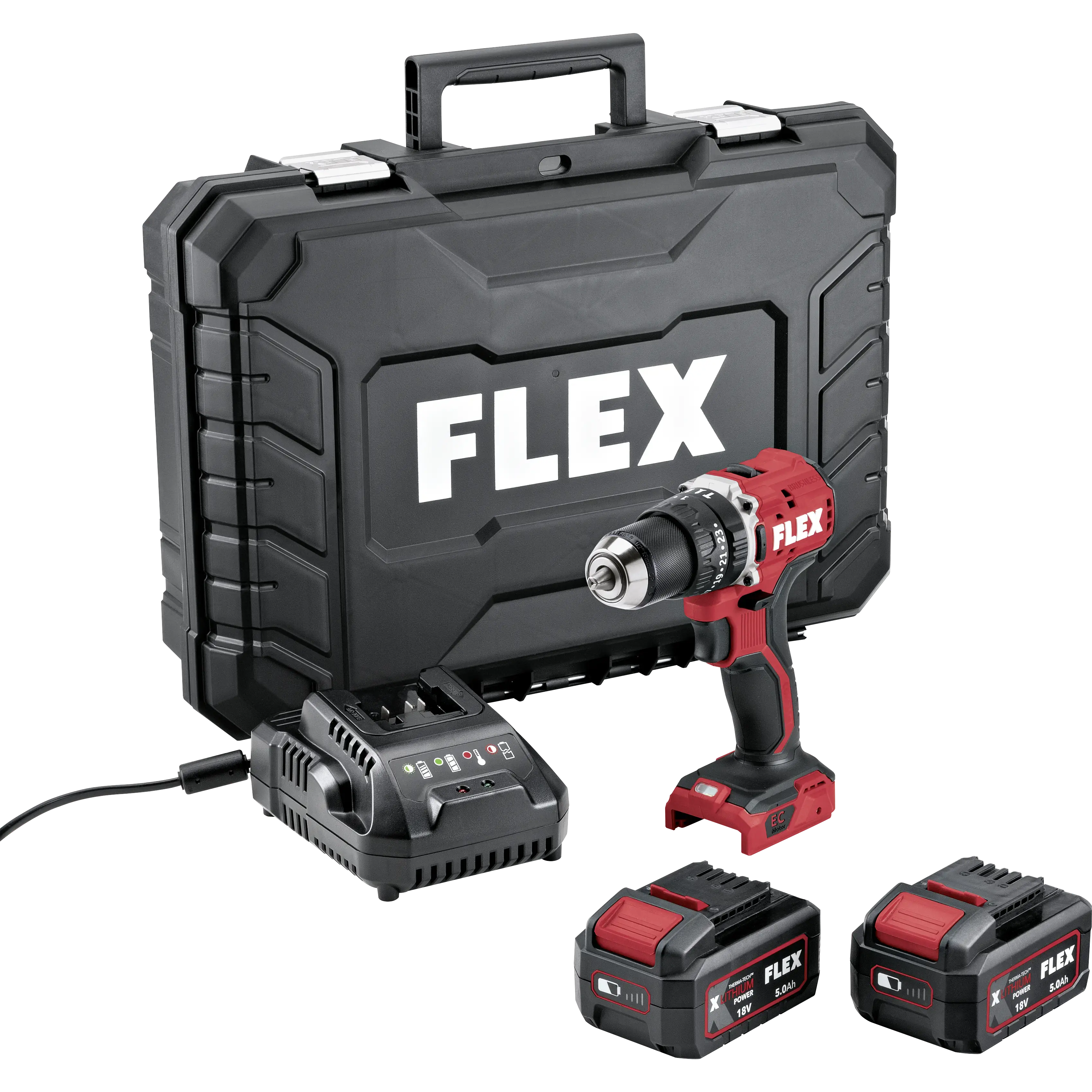 FLEX PD 2G 18-EC LD 55 TC, 2 rychlostní aku vrtací šroubovák 18 V