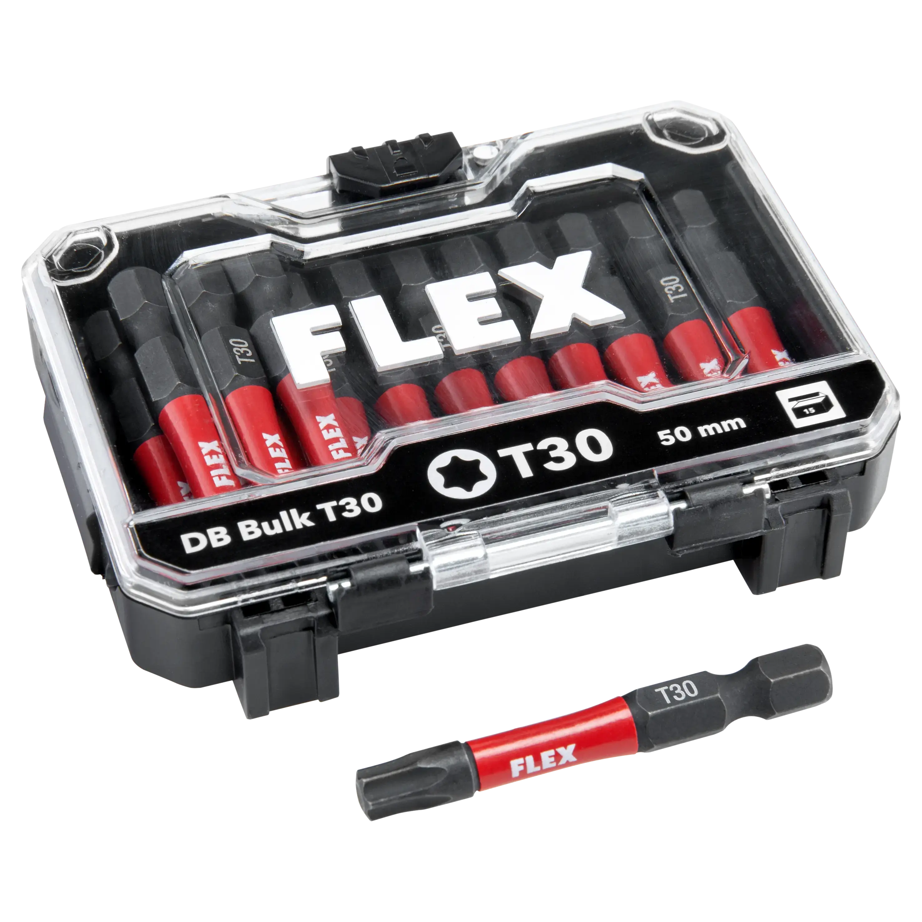 FLEX DB Bulk T30-50mm VE15, Sada bitů 15ks