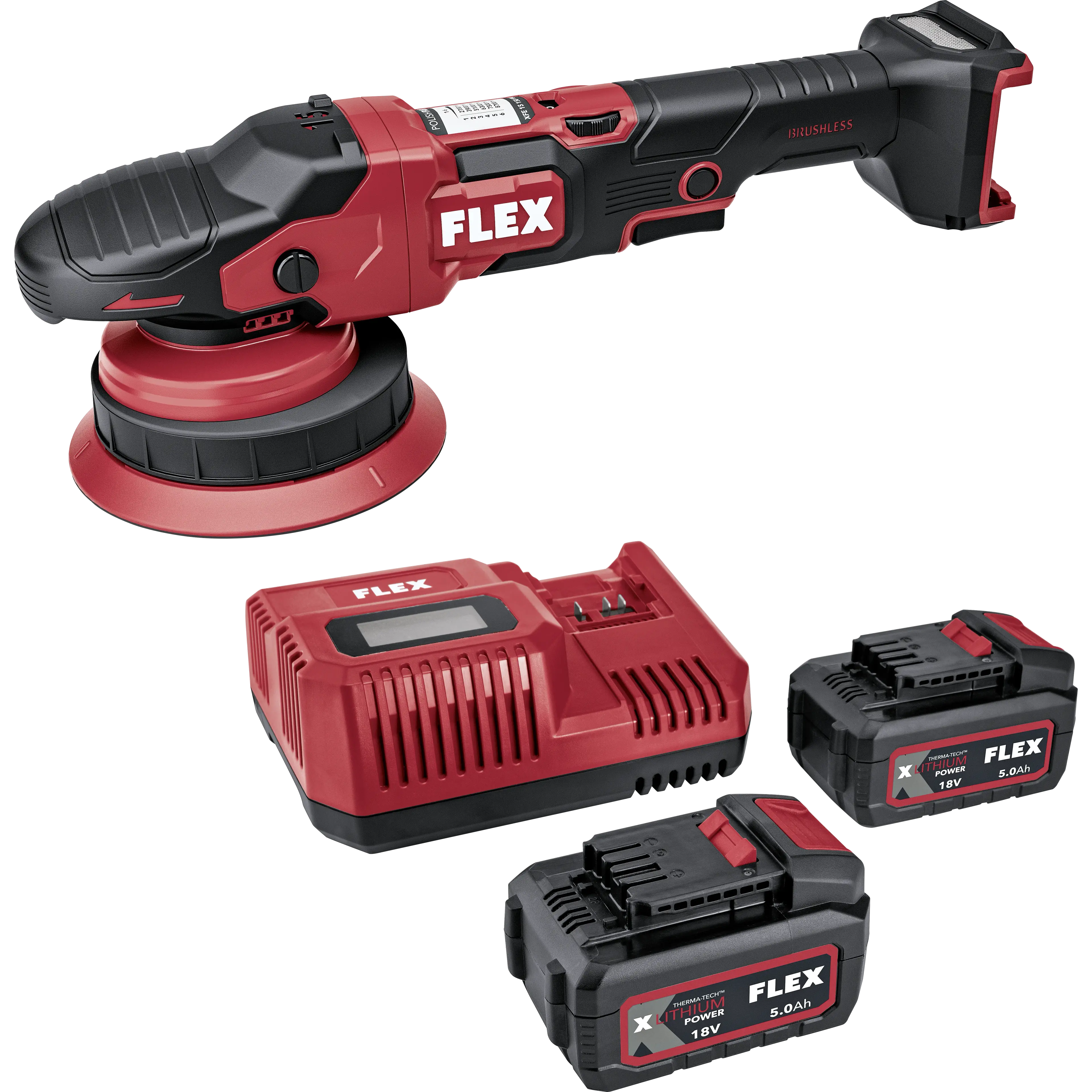FLEX XFE 2 15 150 18-EC Set, Akumulátorová excentrická leštička s volným pohybem 18 V