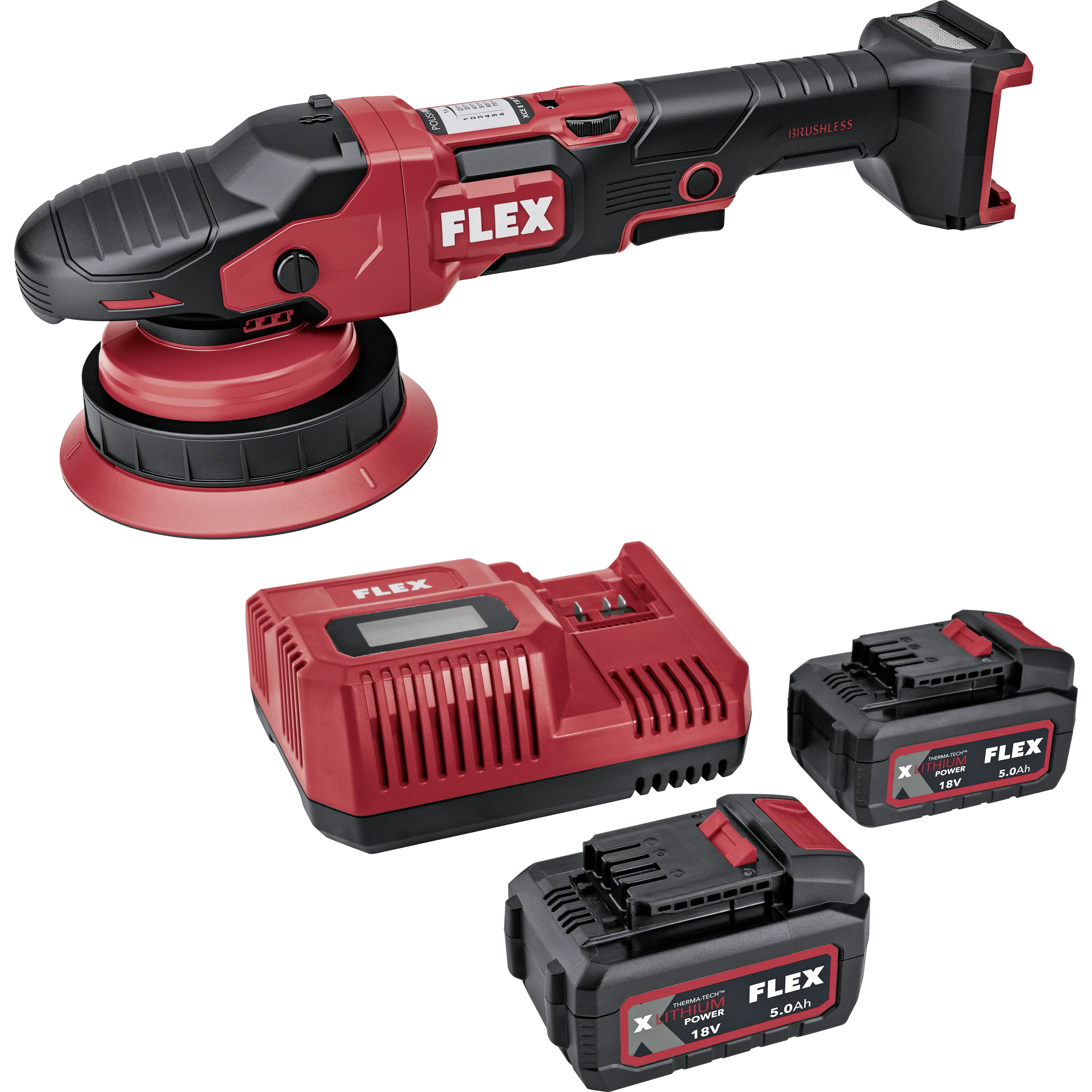 FLEX XCE 2 8 150 18-EC Set, Akumulátorová excentrická leštička s permanentní rotací 18 V