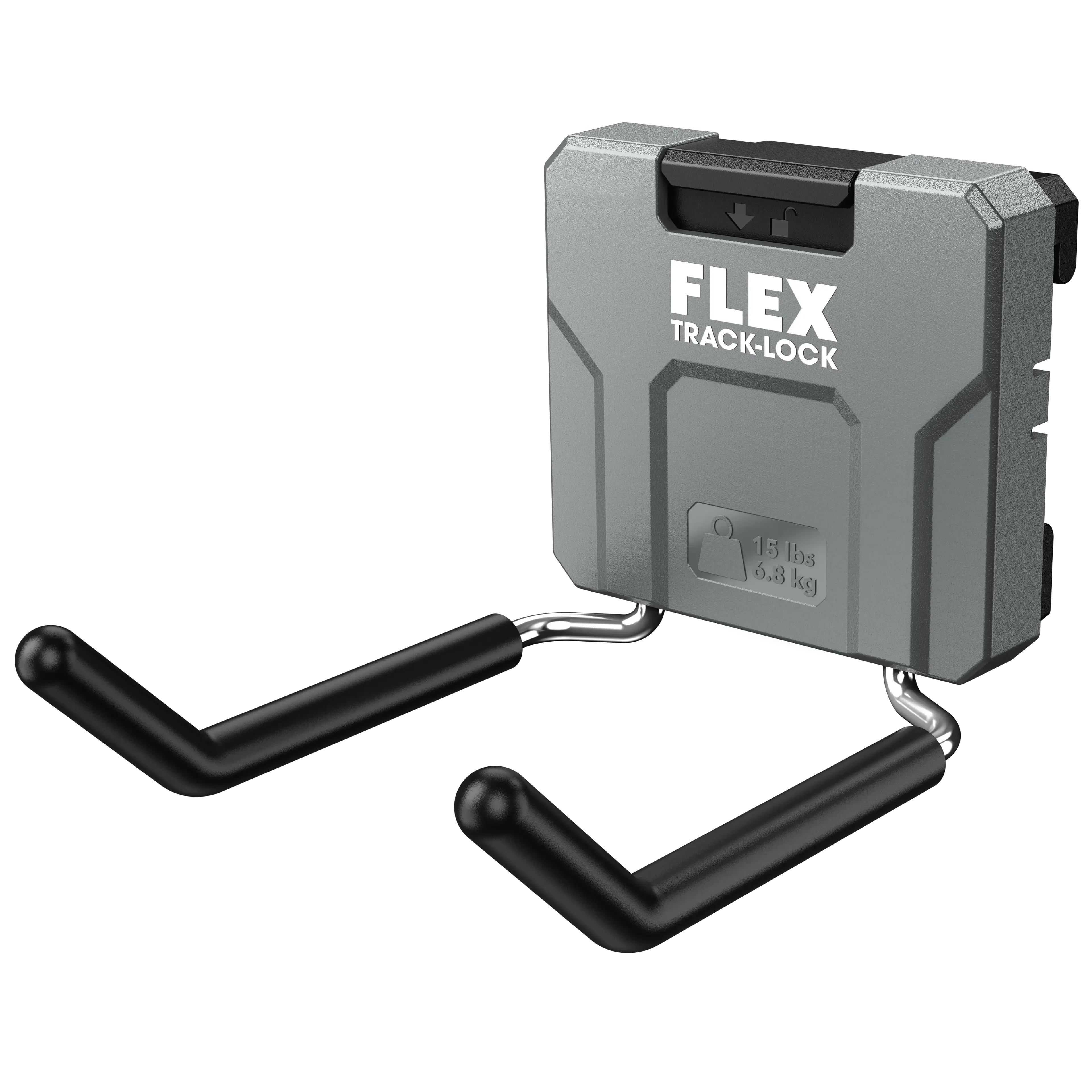 FLEX TRCLCK DSH VE2 – sada 2 rovných dvojitých háků TRACK-LOCK