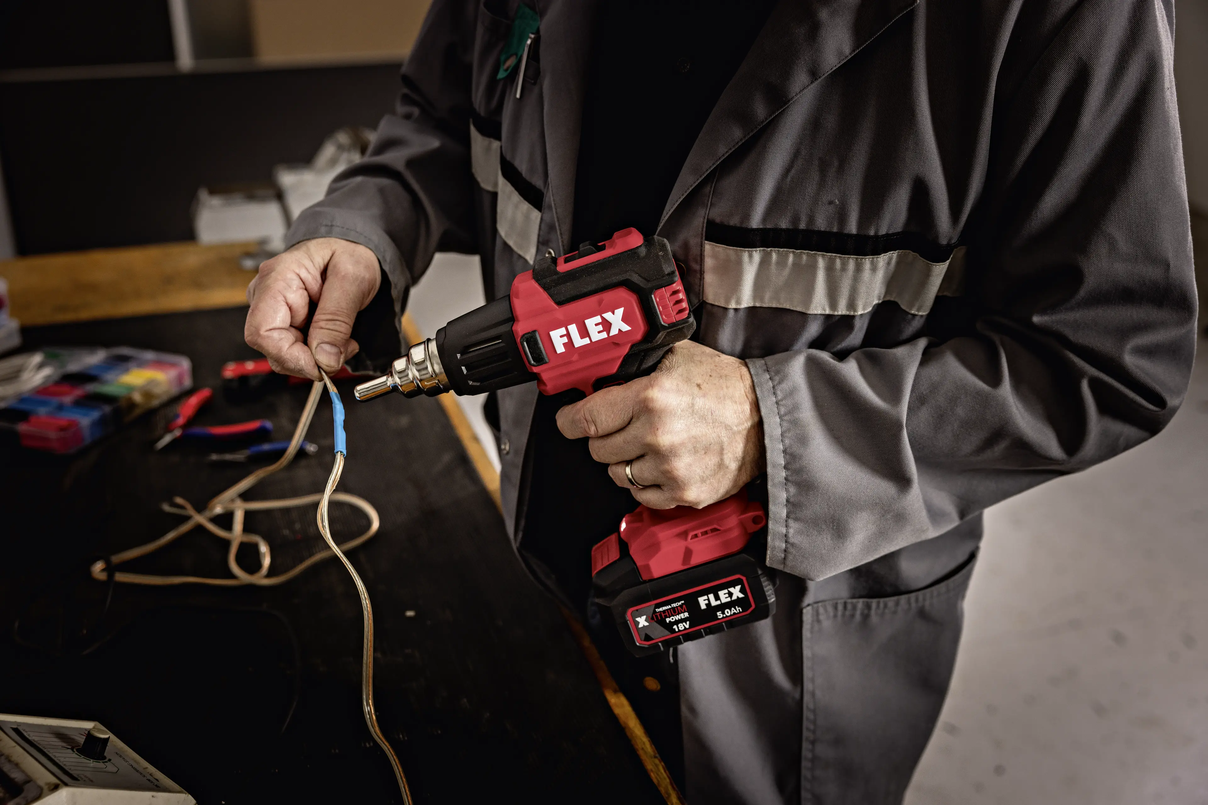 FLEX HG 530 18, Akumulátorová horkovzdušná pistole 18 V