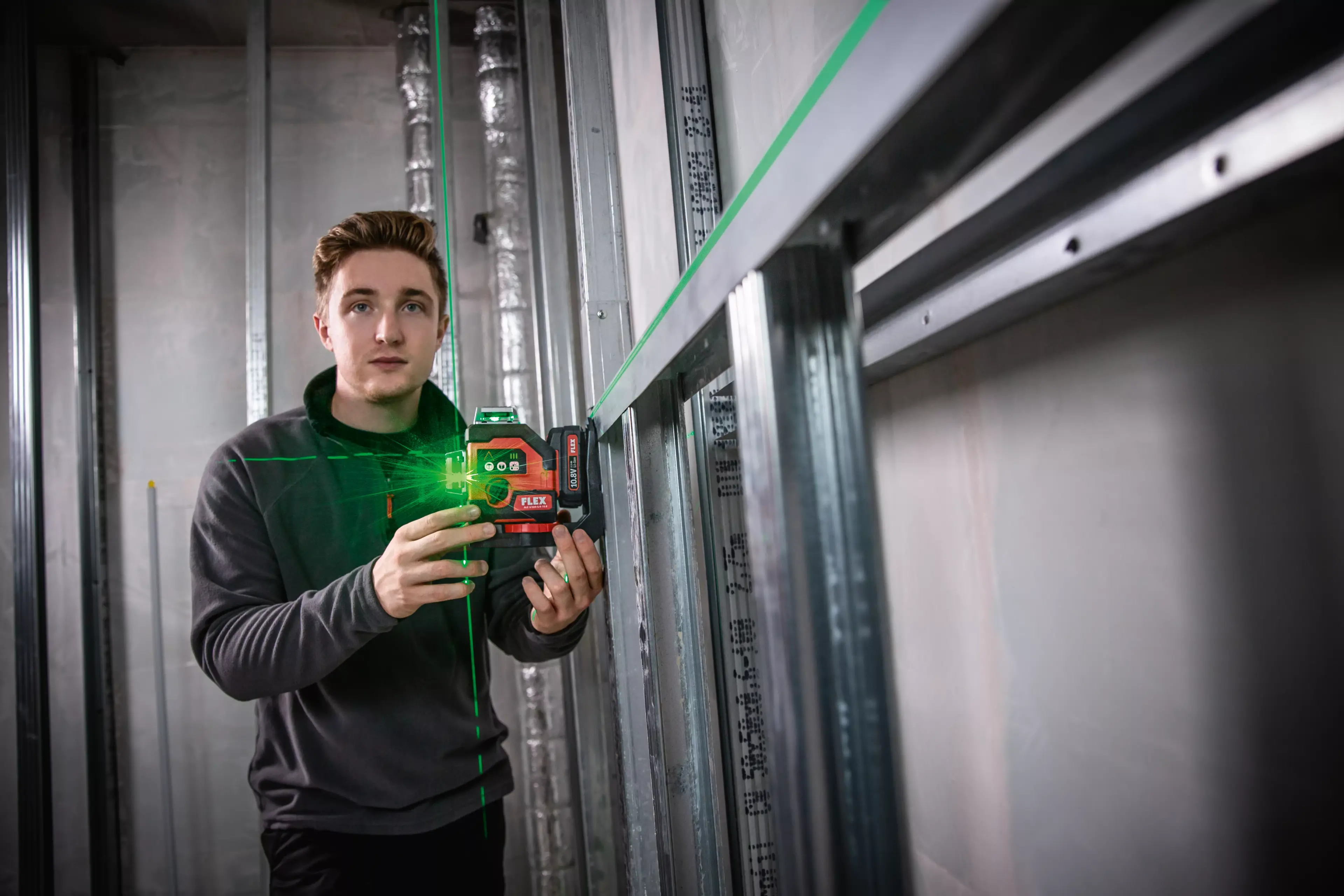 FLEX ALC 3/360-G/R 10.8 Set aku čárový laser 360°