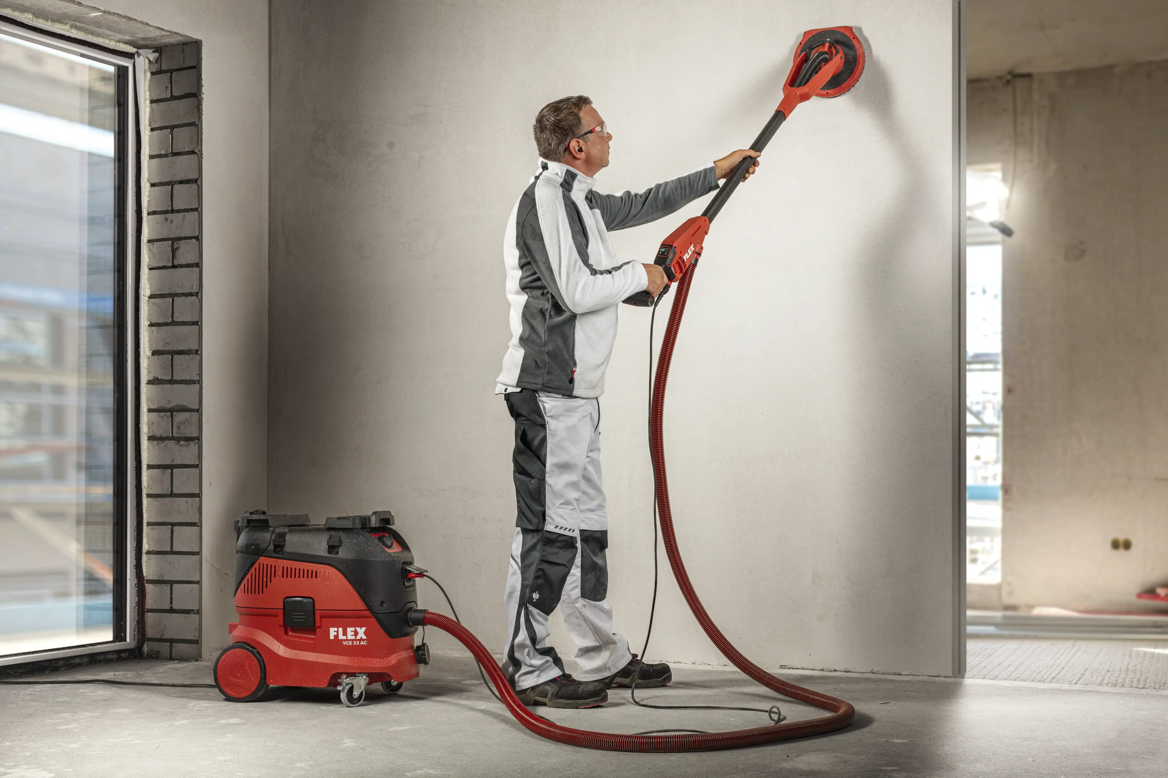 FLEX VCE 33 L AC-Set + filtrační sáčky, Bezpečnostní vysavač s automatickým čištěním filtru, 30 l, třída L