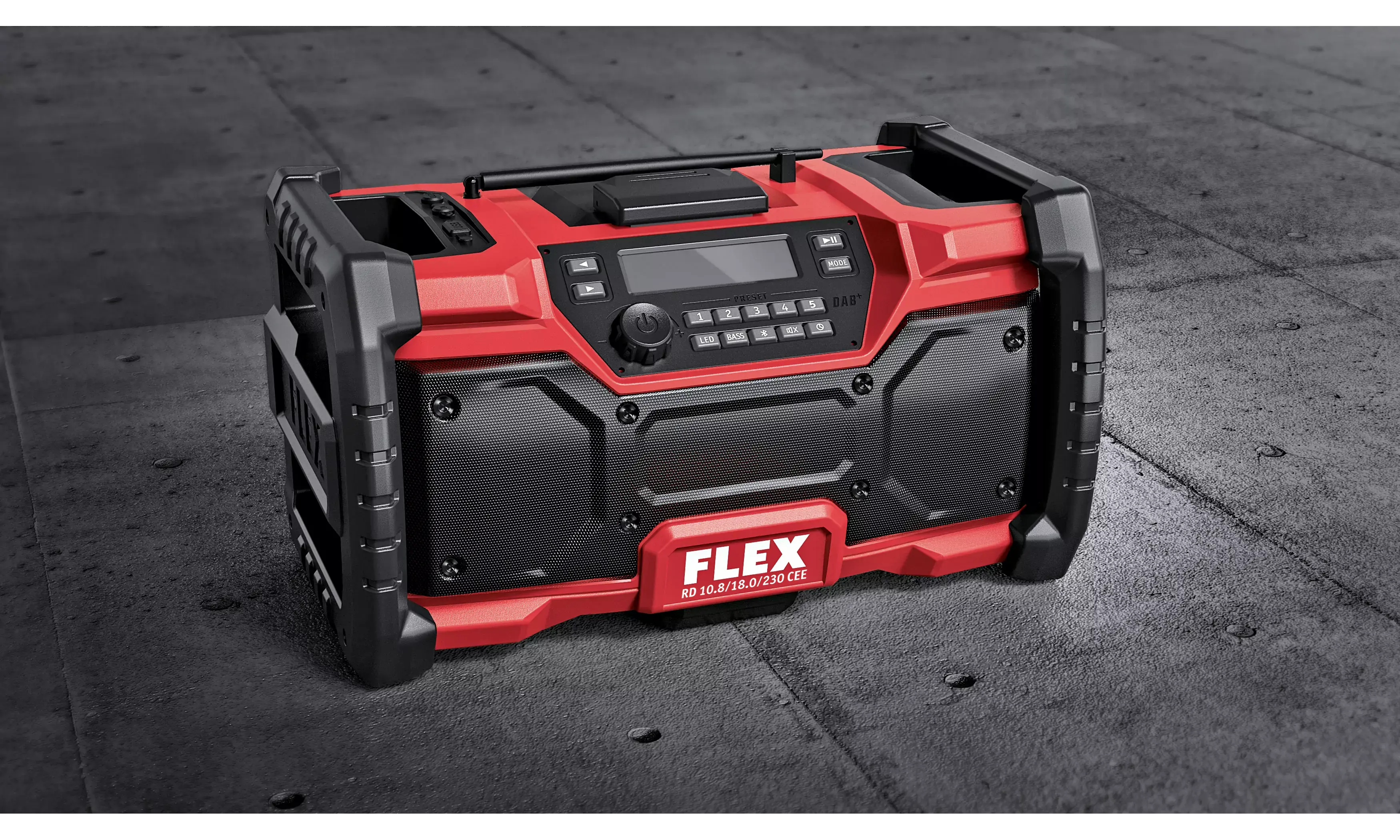 FLEX RD 12/18.0/230, Digitální aku stavební rádio 12 / 18,0 V