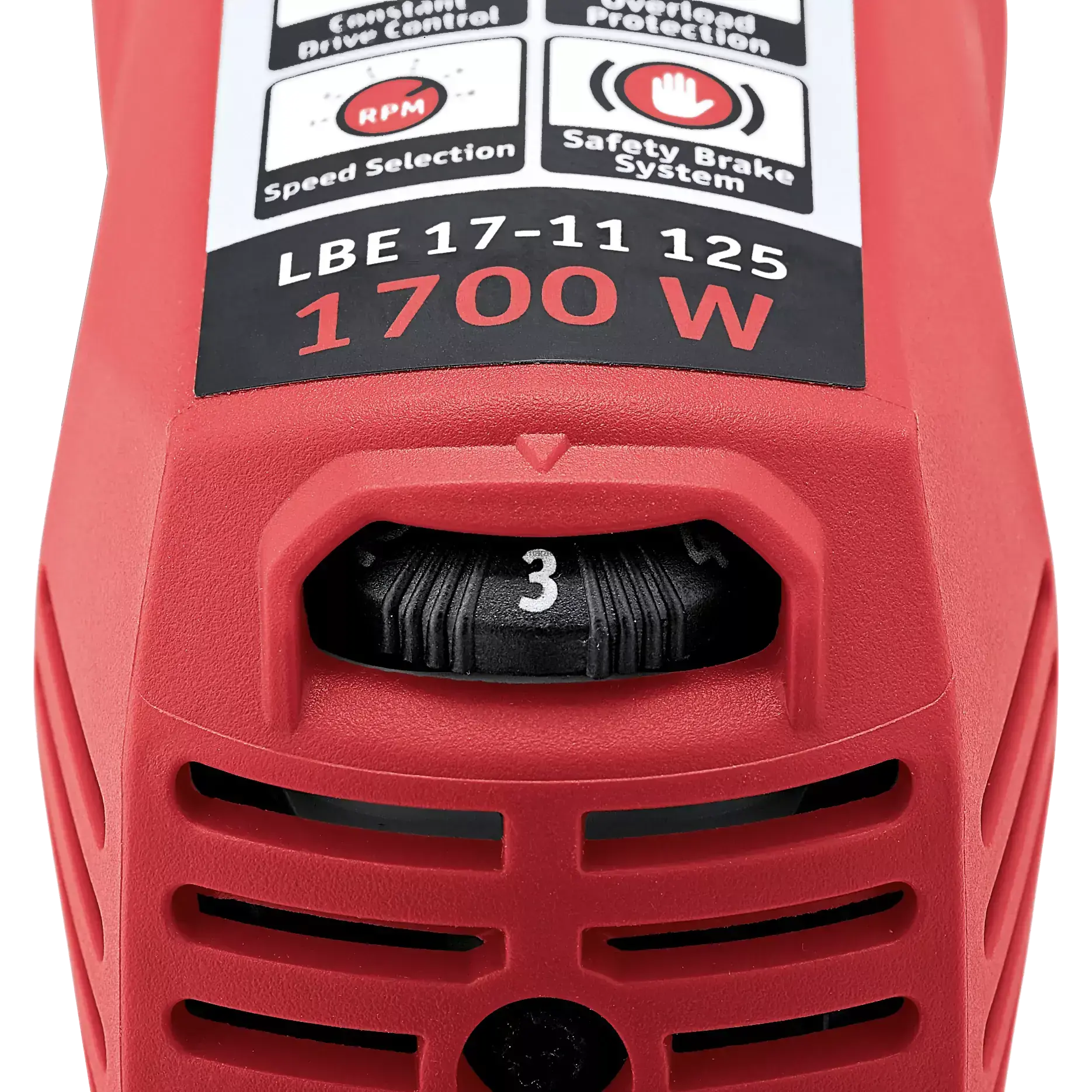 FLEX LBE 17-11 125, Úhlová bruska 1700 Wattů s variabilními otáčkami a brzdou, 125 mm