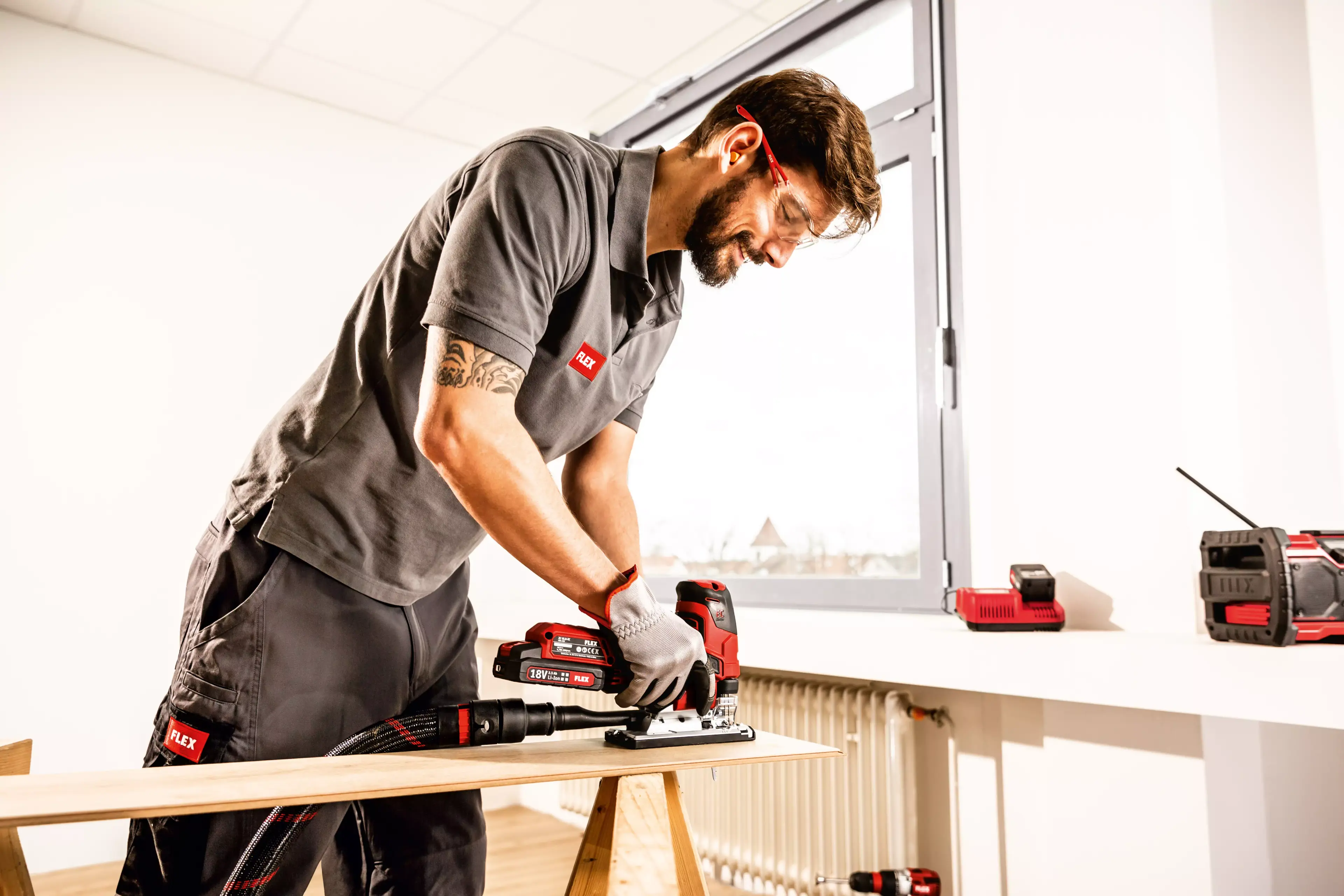 FLEX JS 18.0-EC, Aku přímočará pila hříbek 18.0 V