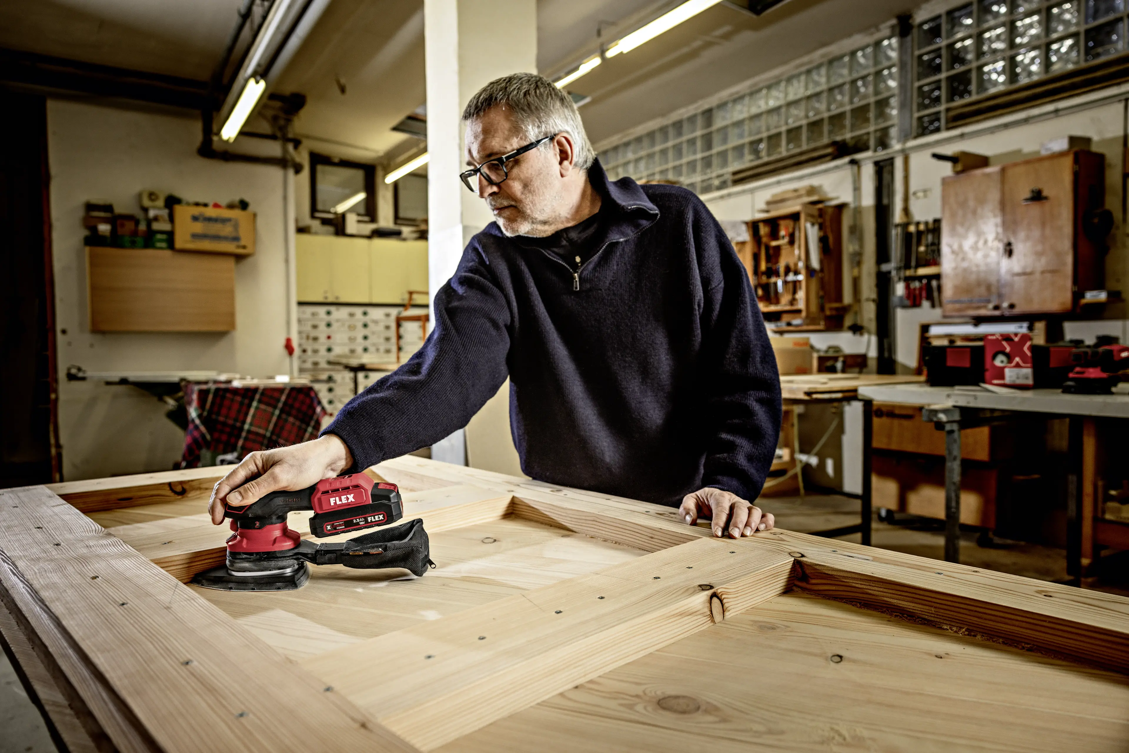 FLEX ODE 2-100 18-EC/2.5 Set, Aku delta bruska s regulací otáček bezuhlíková 18 V