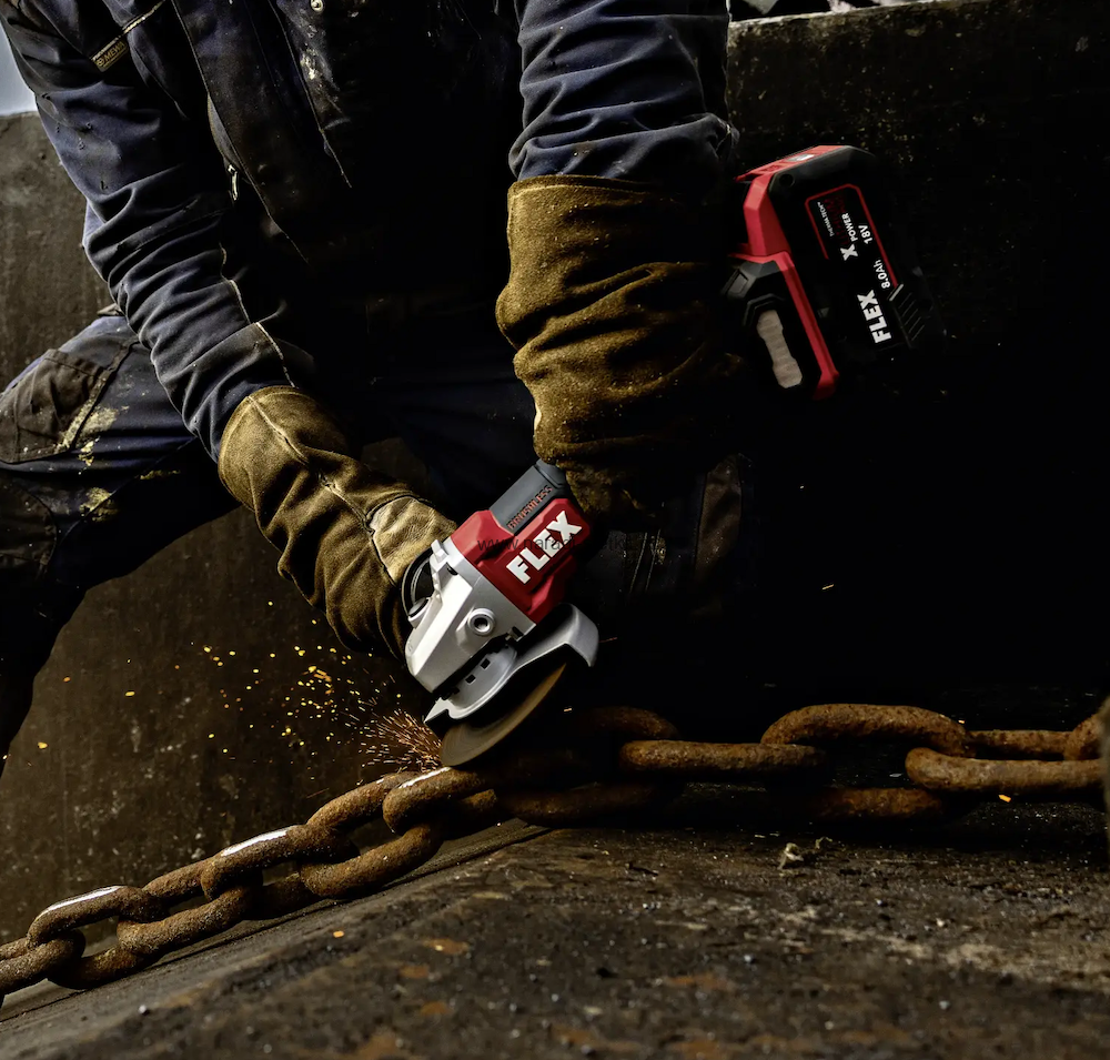 FLEX PACK Akční Sada Nářadí č.07, Aku šroubovák 158Nm + Rázový utahovák 600Nm + úhlová bruska 125mm s pádlovým spínačem