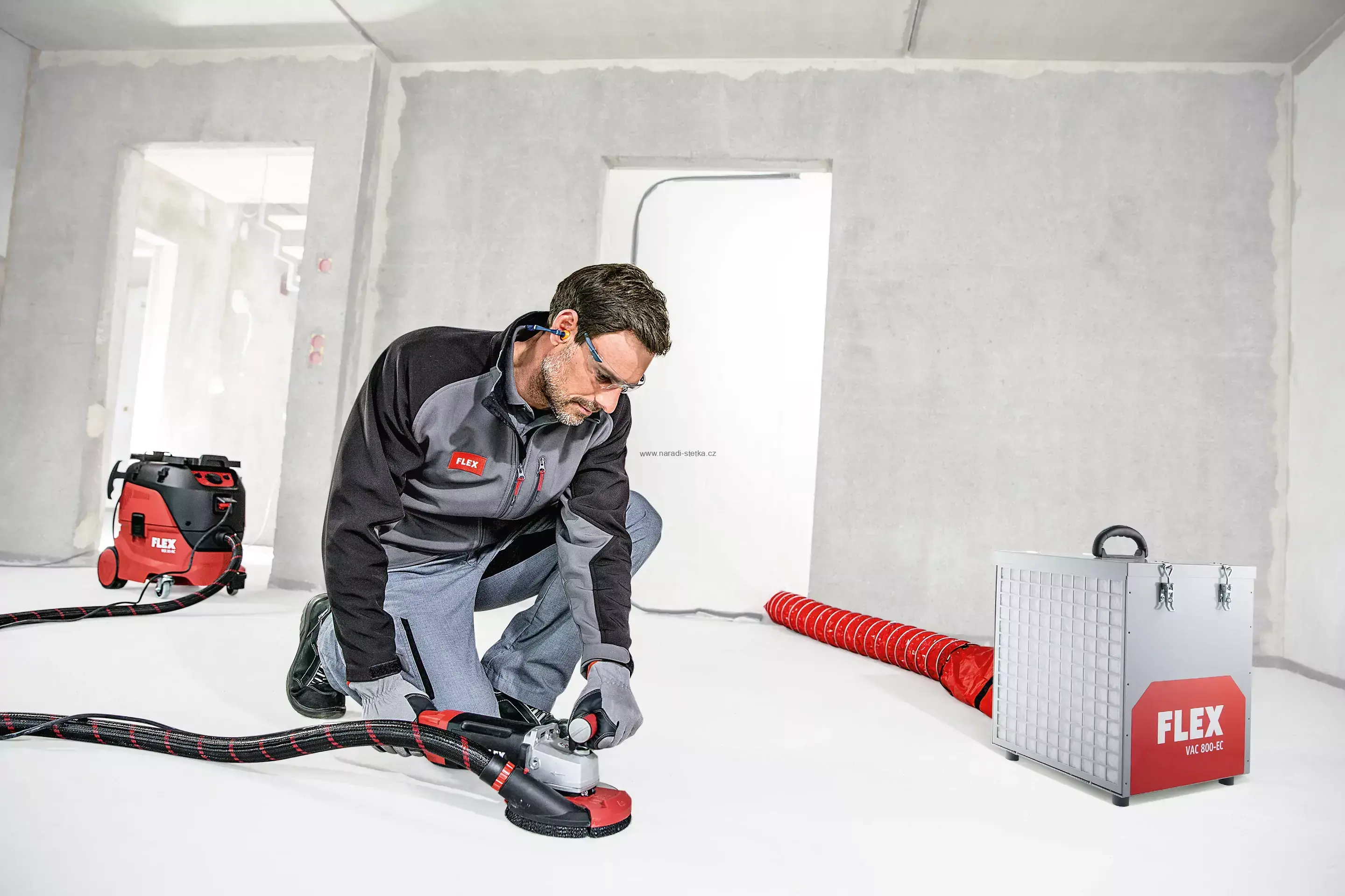 FLEX VAC 800-EC Air Protect 14 Set Stavební čistička vzduchu s filtrací HEPA 14