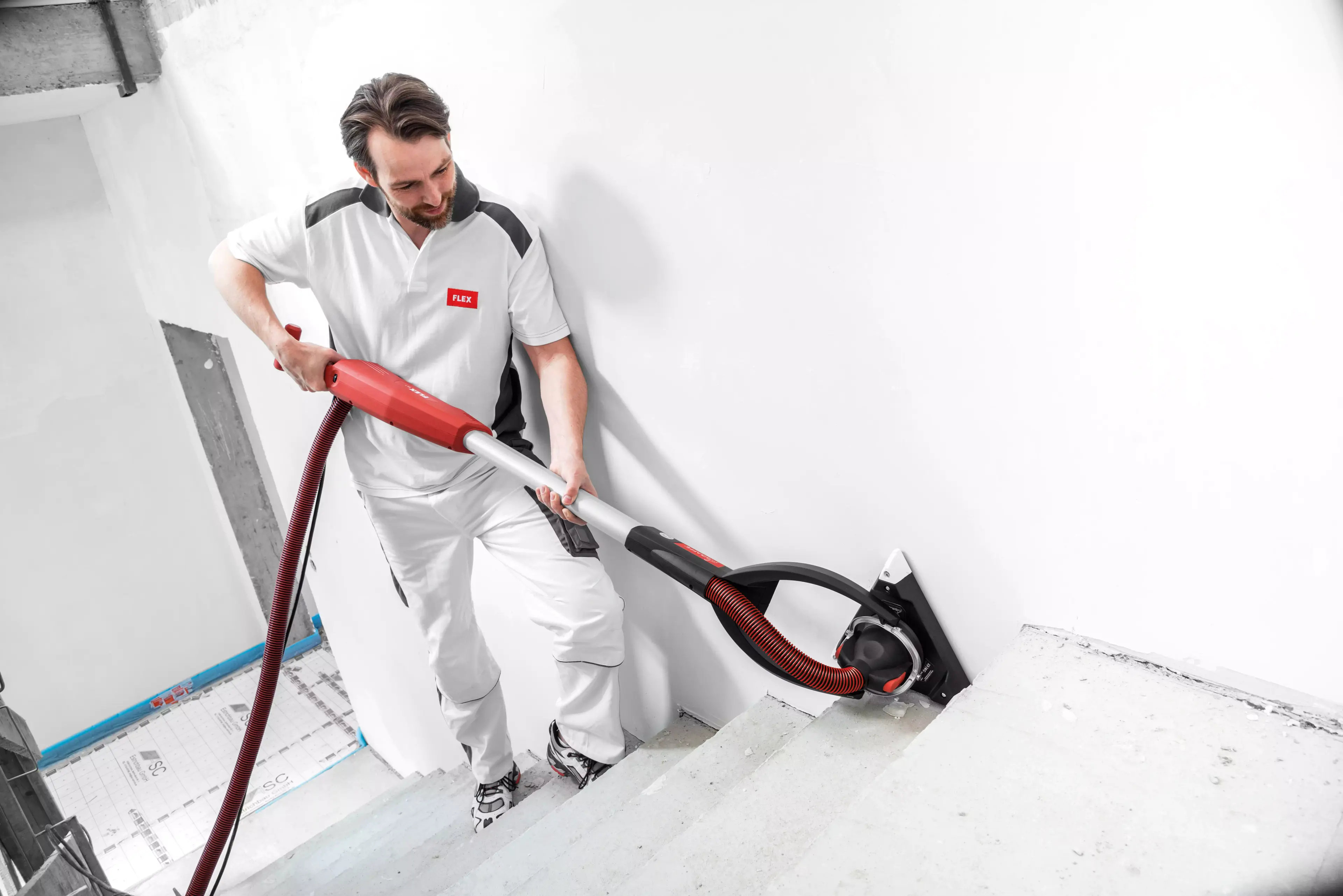 FLEX GE 7 + MH-T + SH, Bruska na stěny a stropy Giraffe® s výměnným systémem brusných hlav