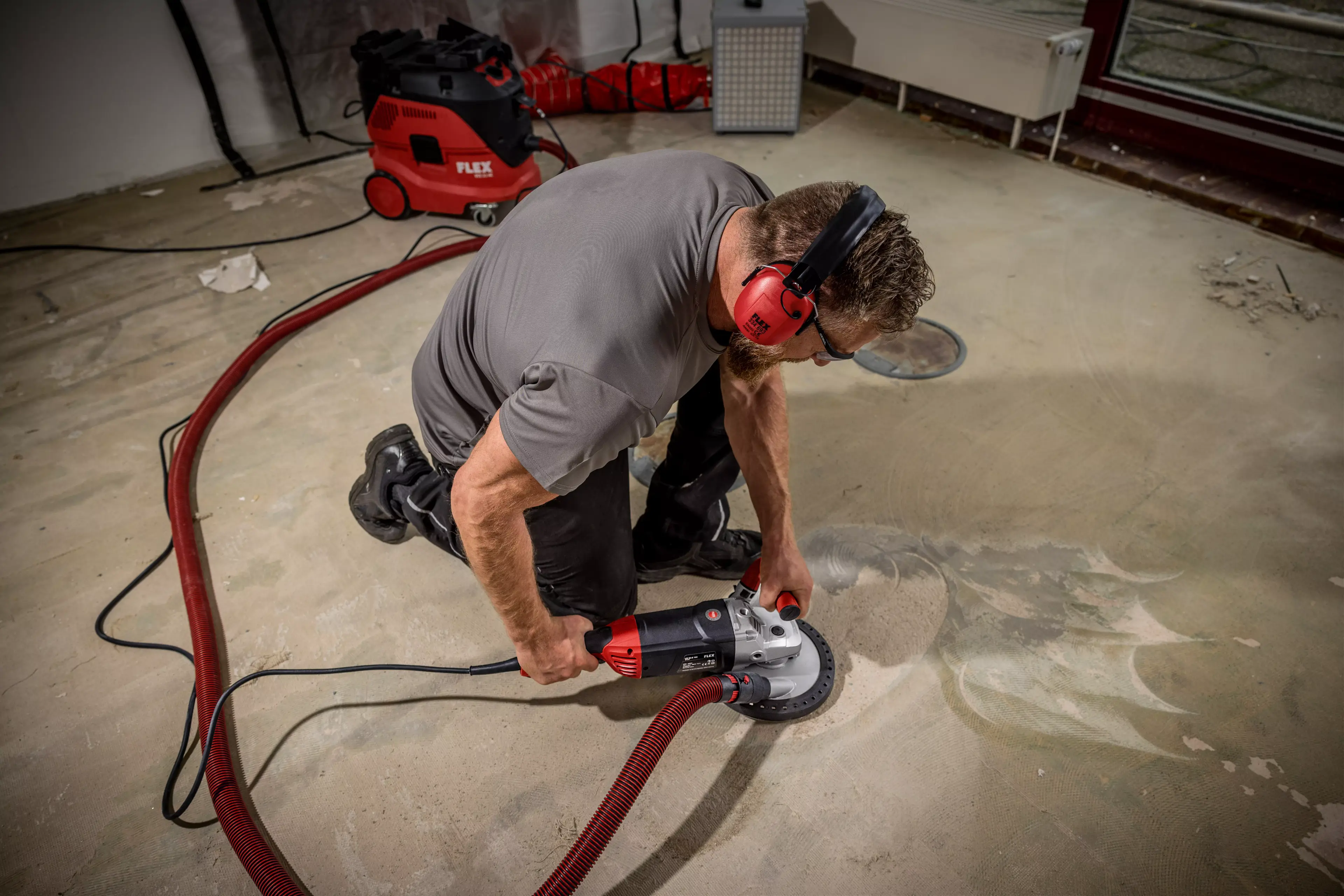 FLEX LD 24-6 180, Kit TH-Jet, Sanační bruska na plochy, 180 mm