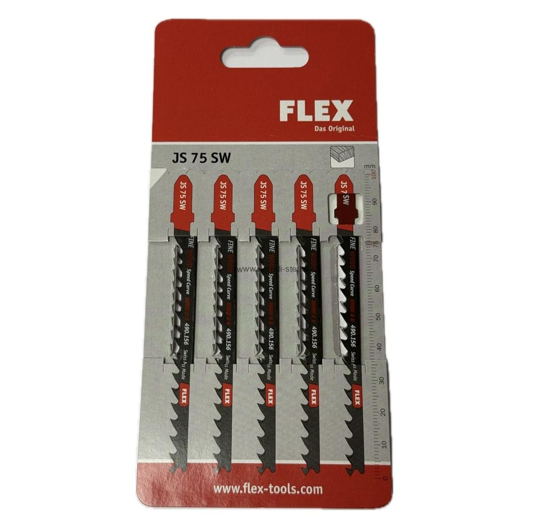 FLEX JS 75 SW VE5, Pilové plátky pro vyřezávání kontur ve dřevě do přímočaré pily