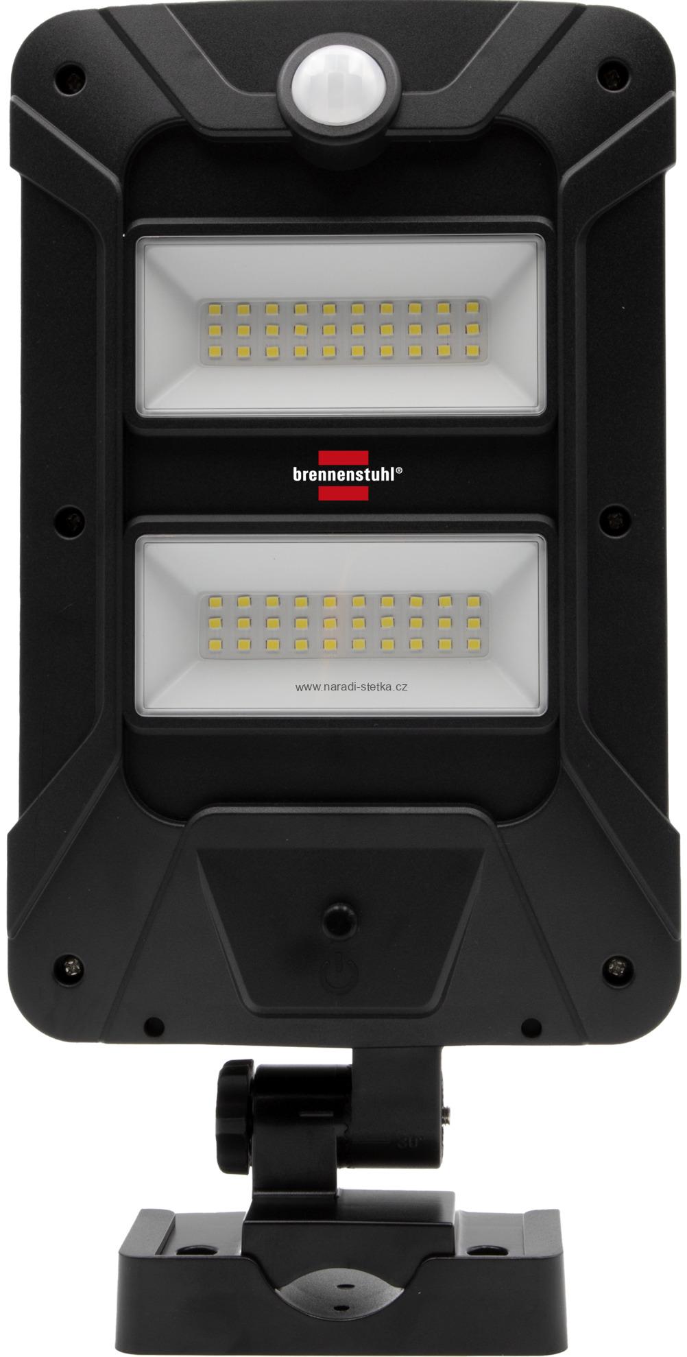 Brennestuhl Solární nástěnné LED svítidlo SOL 1000 s PIR + soumrakový spínač, 10W, 1000lm, IP44