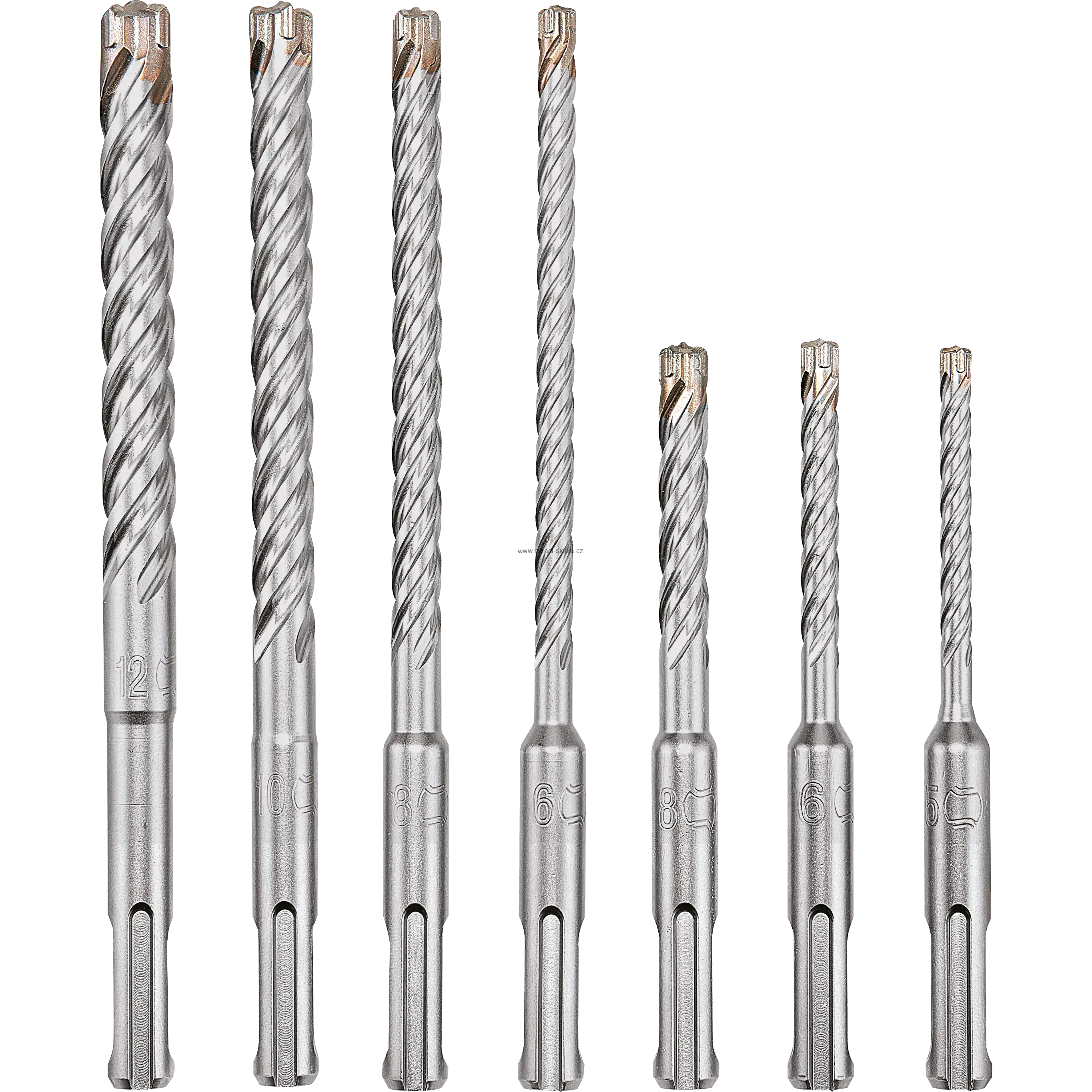FLEX HD 4-C D5-12 Set SDS-plus, Sada příklepových vrtáků SDS-plus se 4 břity Xtreme Plus