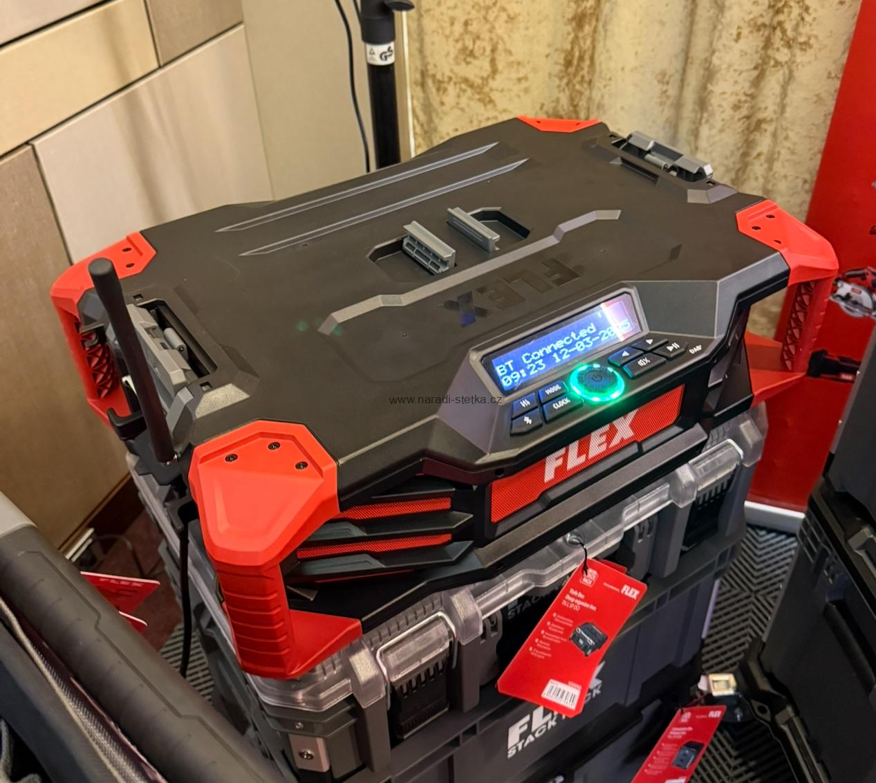 FLEX RD SP 12/18/230 Digitální aku stavební rádio 12 / 18 V, STACK PACK