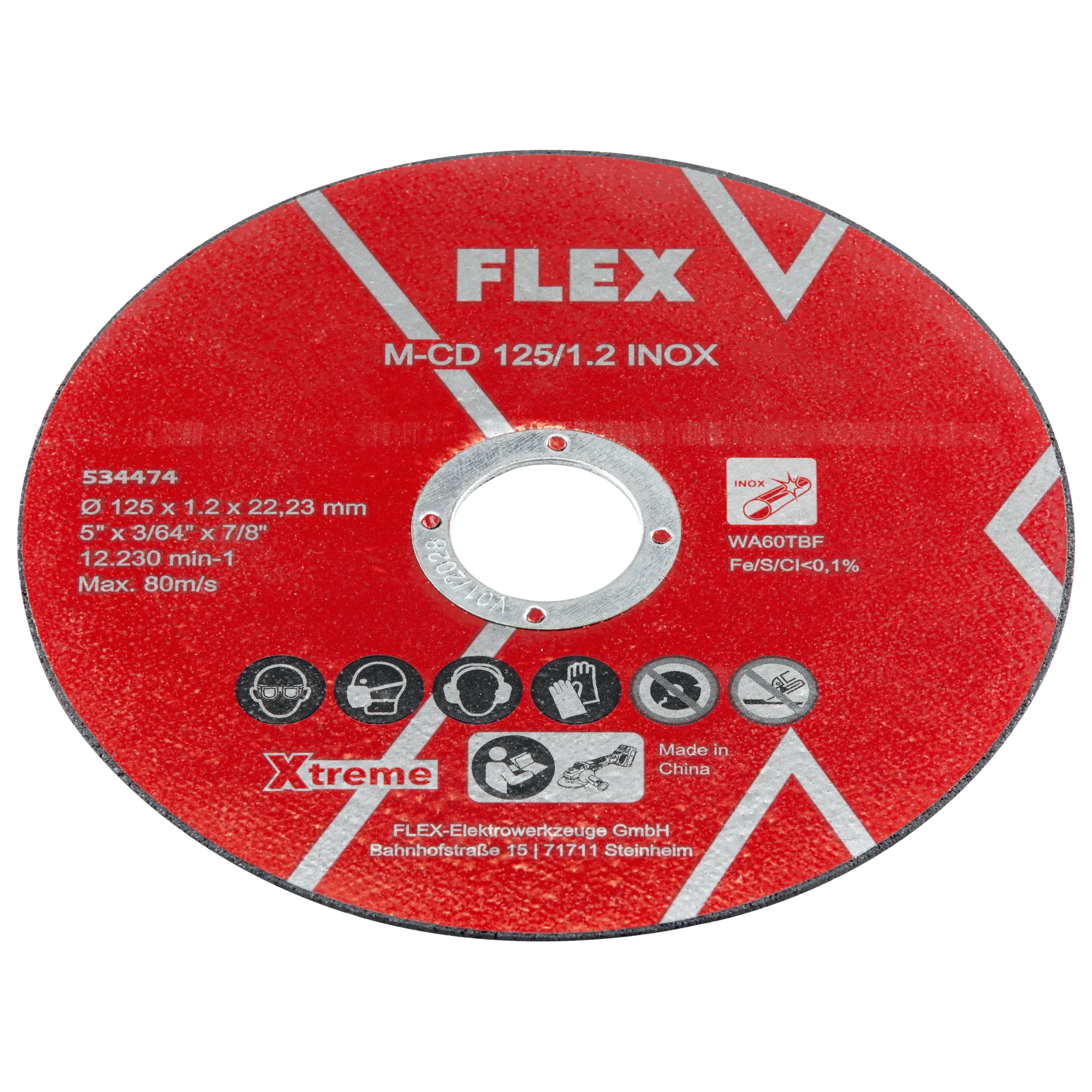 FLEX M-CD 125/1.2 INOX VE10 – Řezný kotouč na ocel Xtreme