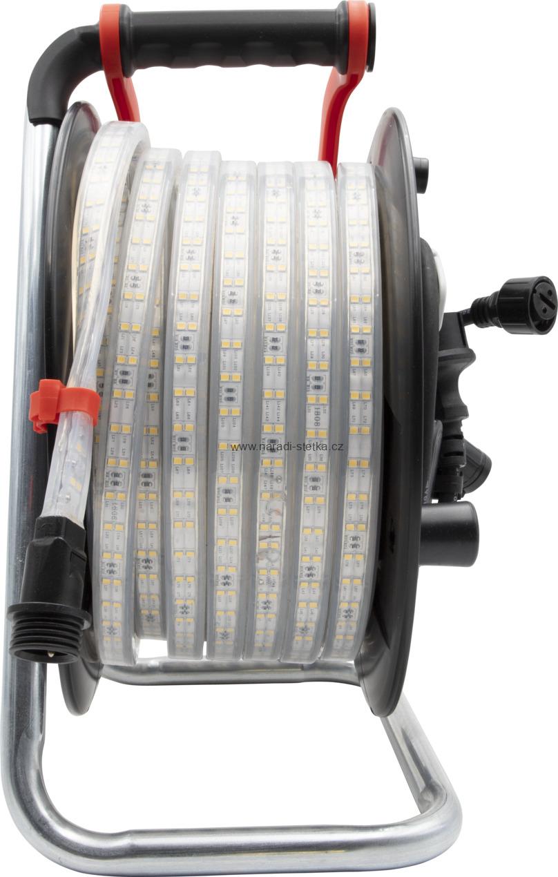 Brennenstuhl LED světelná hadice BS2540SI D na úložném bubnu, 25m, 4000K, oboustranná, 2m H07RN-F 2G1.5 typ C (IP44)